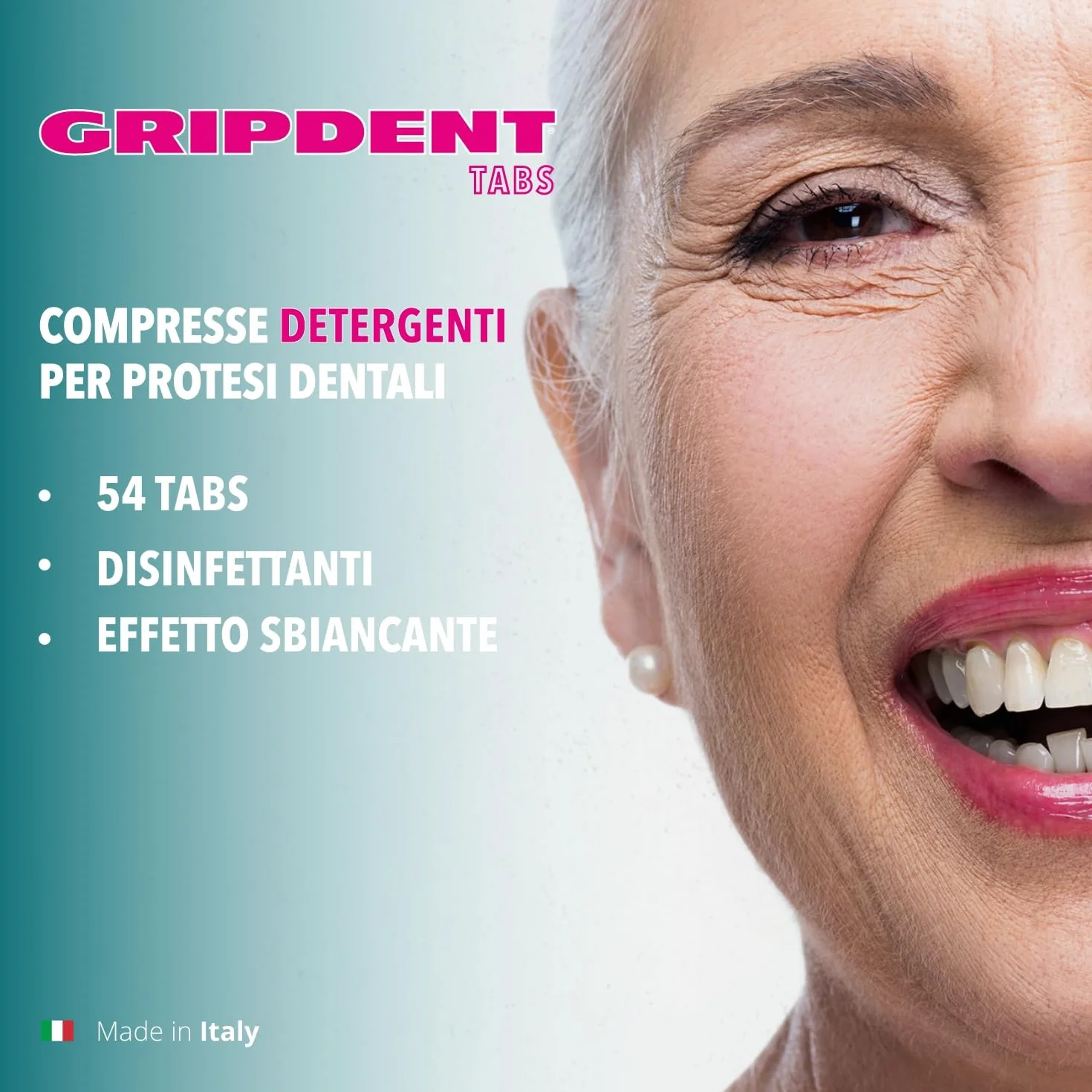 Gripdent Tabs 54 Compresse disinfettanti per dentiere, bites, paradenti
