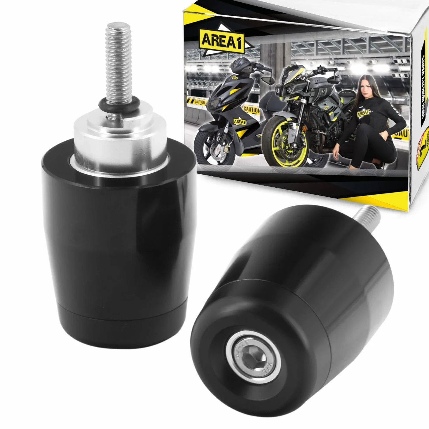 Area1 Set Pesi Manubrio/Ammortizzatori Vibrazioni per Moto – Compatibile con CRF, CB500X, Hornet, CB500 / 750/1100, CB125F, CB500F, CB500X, CB600F, CB650F, CB900F, CB1000, CBR125, CB125R