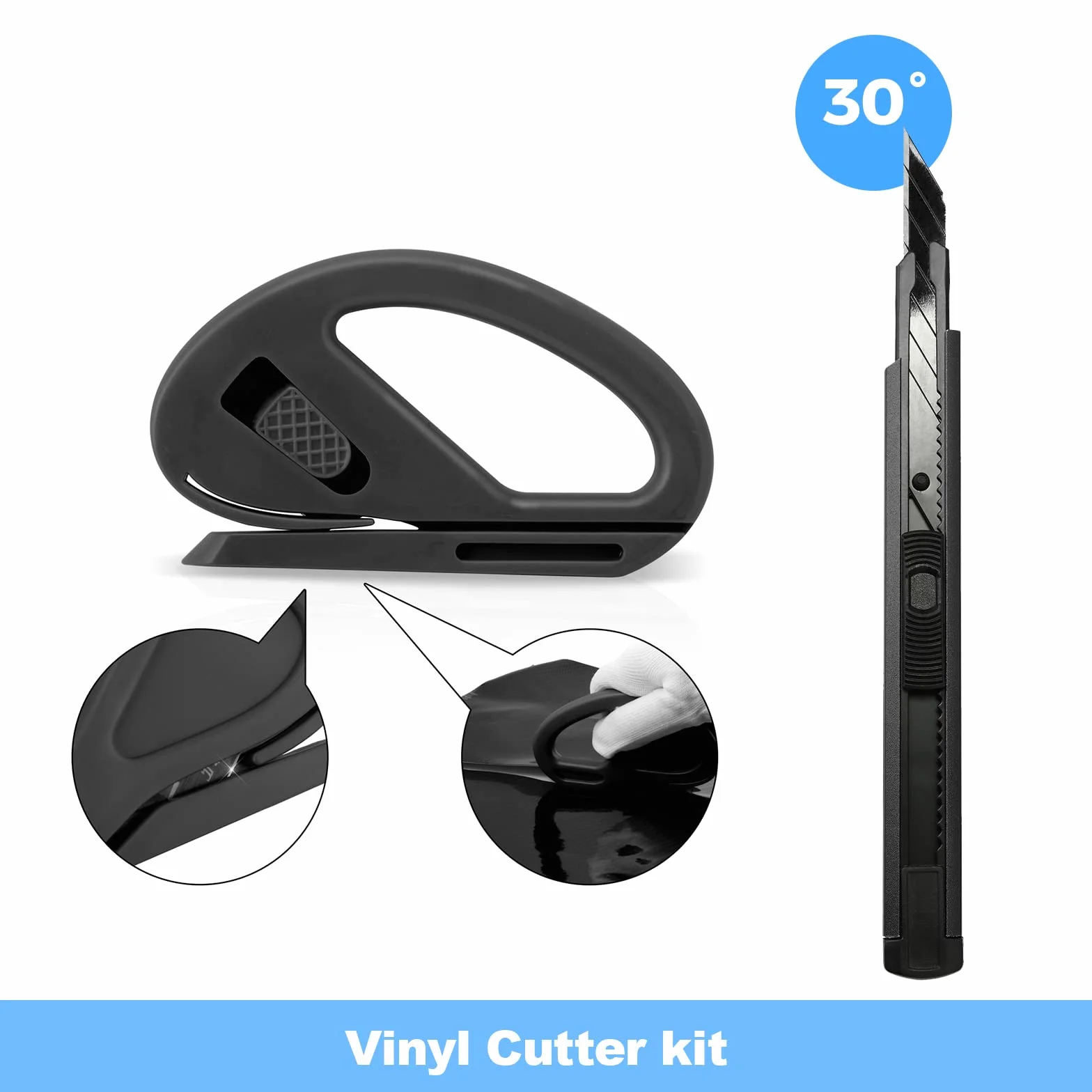 EHDIS Kit Vinile Applicazione Adesivi Auto, per Pellicola per Installazione Pellicole Auto Cellulare DIY, Film per mobili, Kit Pellicola di Alta qualità con Taglierino Professionale e Spatole
