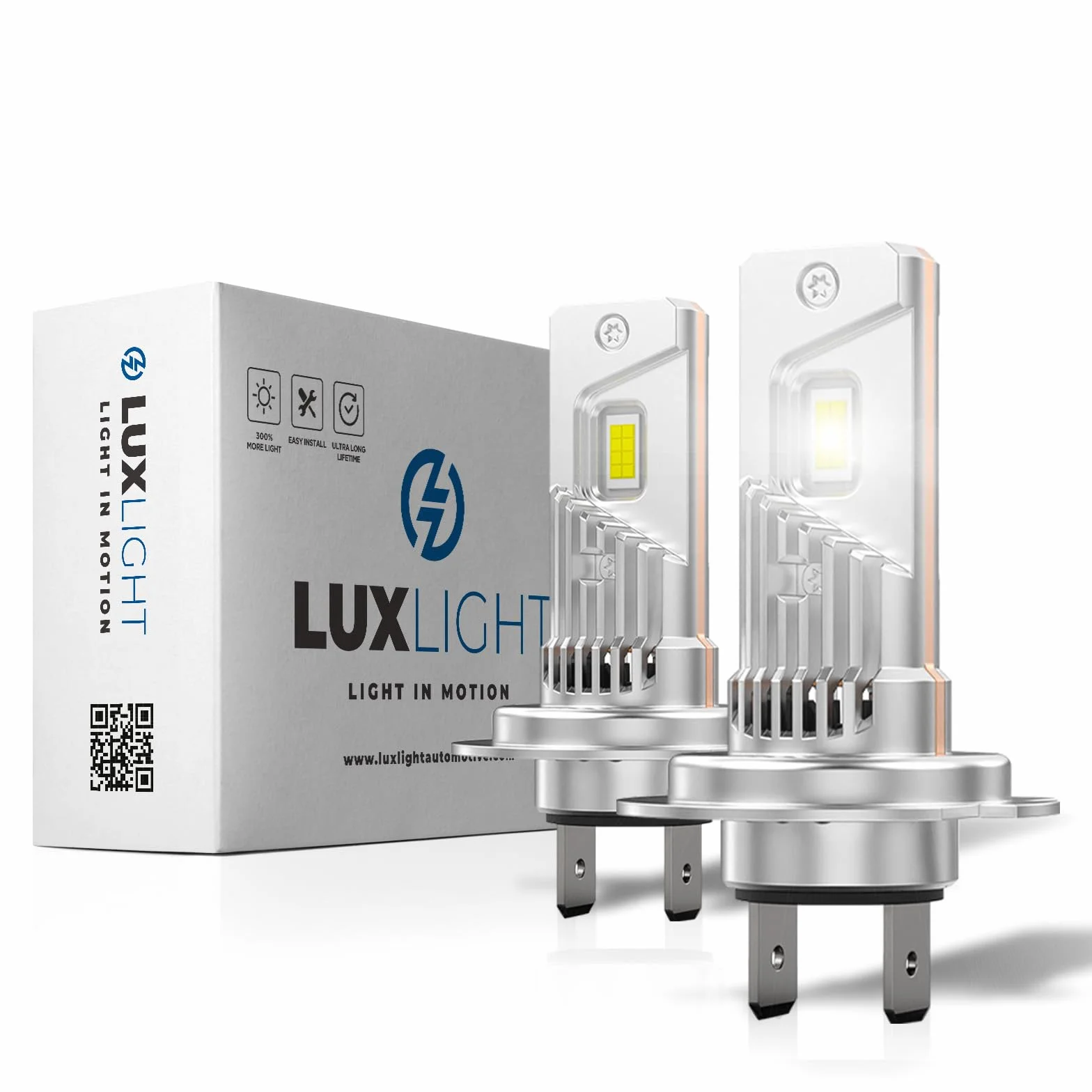 LUXLIGHT Lampadina LED H7-H18 30000LM 6500K 12V Bianco 2PZ Kit Sostituzione Alogena Fari Abbaglianti Anabbaglianti Auto