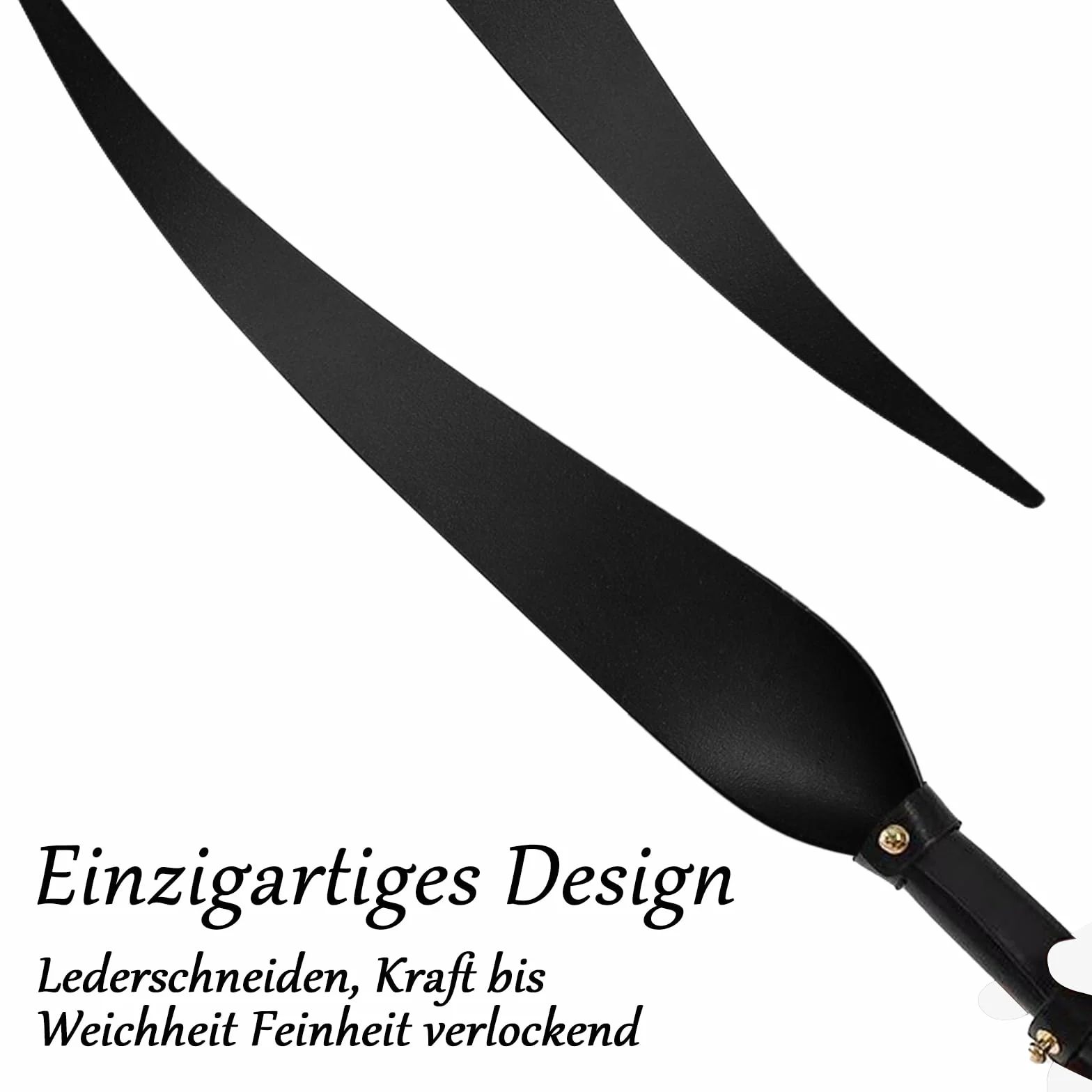 BDSMAGE 2 pezzi frusta in pelle piuma solletico set pagaia sculacciata giocattolo sessuale erotico feticismo per coppie (Nero)