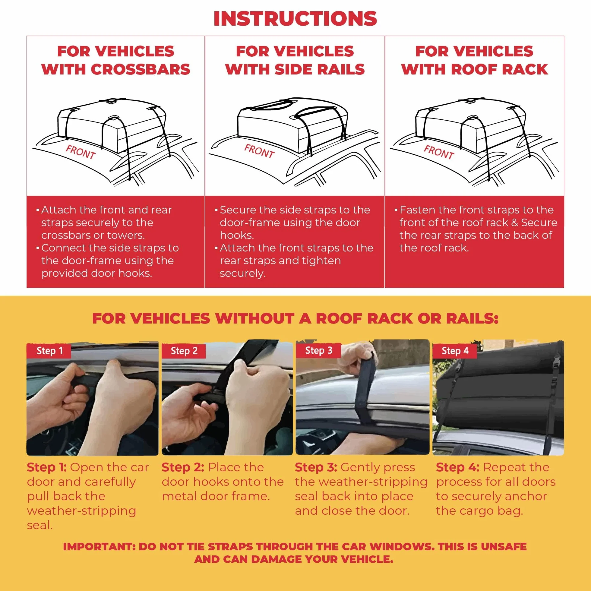 GADLANE Borsa da Tetto per Auto - 425L Box da Tetto Impermeabile per Auto con/senza Portapacchi, con Tappetino Antiscivolo, 4 Cinghie Robuste, Lucchetto a Combinazione, Borsa Portaoggetti (Nero)