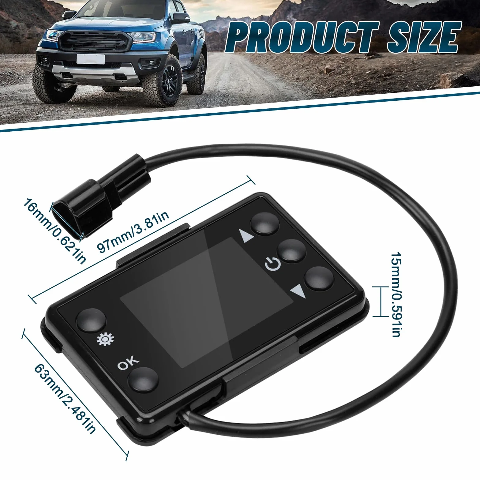 12 V Auto Riscaldatore LCD Interruttore di Controllo, con 4 Pulsanti di Controllo Remoto, Parcheggio Universale Riscaldatore per Auto Riscaldatore Dell'aria Diesel
