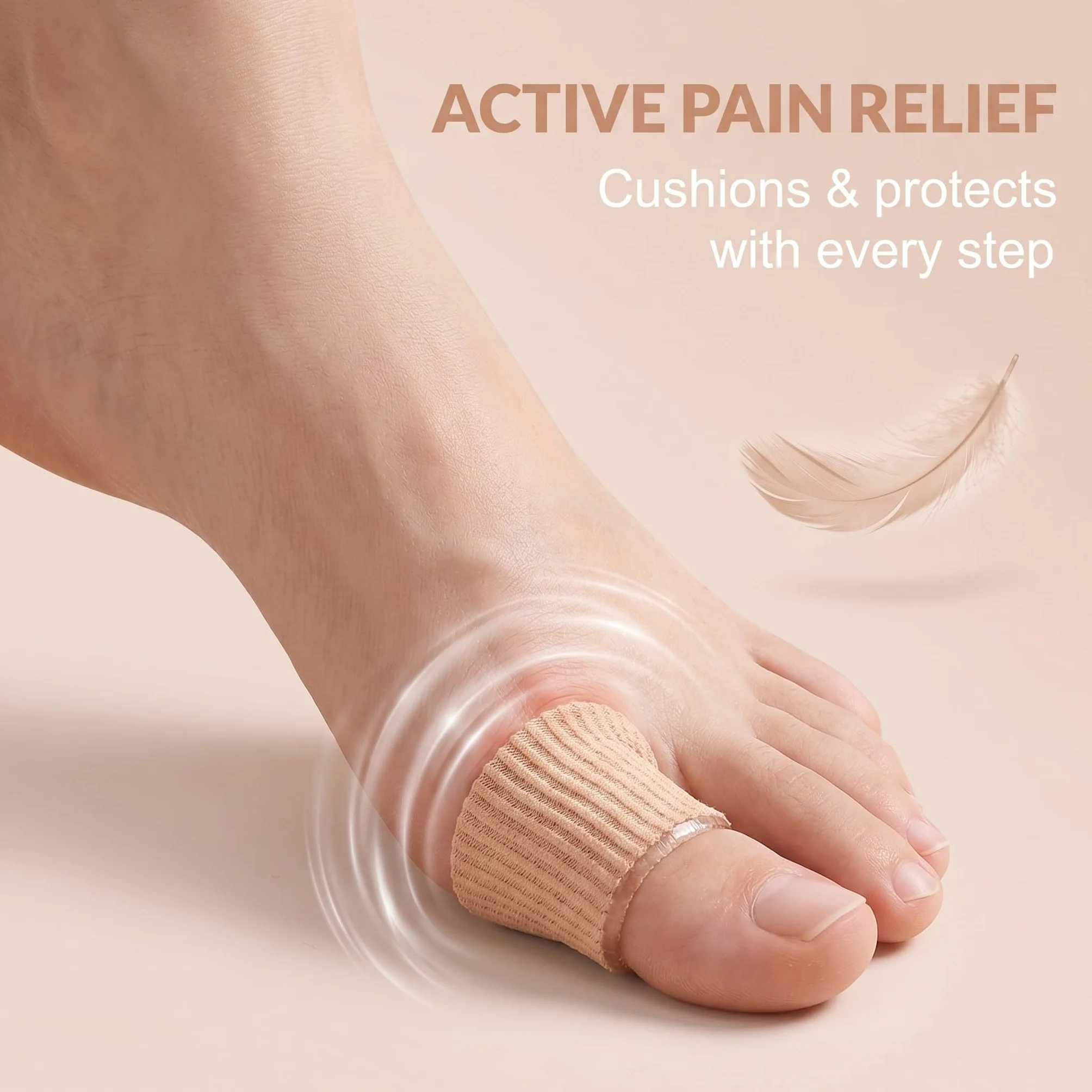 Proteggi Dita Piedi in Fibra e Silicone, Tubolari 3x2cm, Protezione Calli Vesciche, Camminare