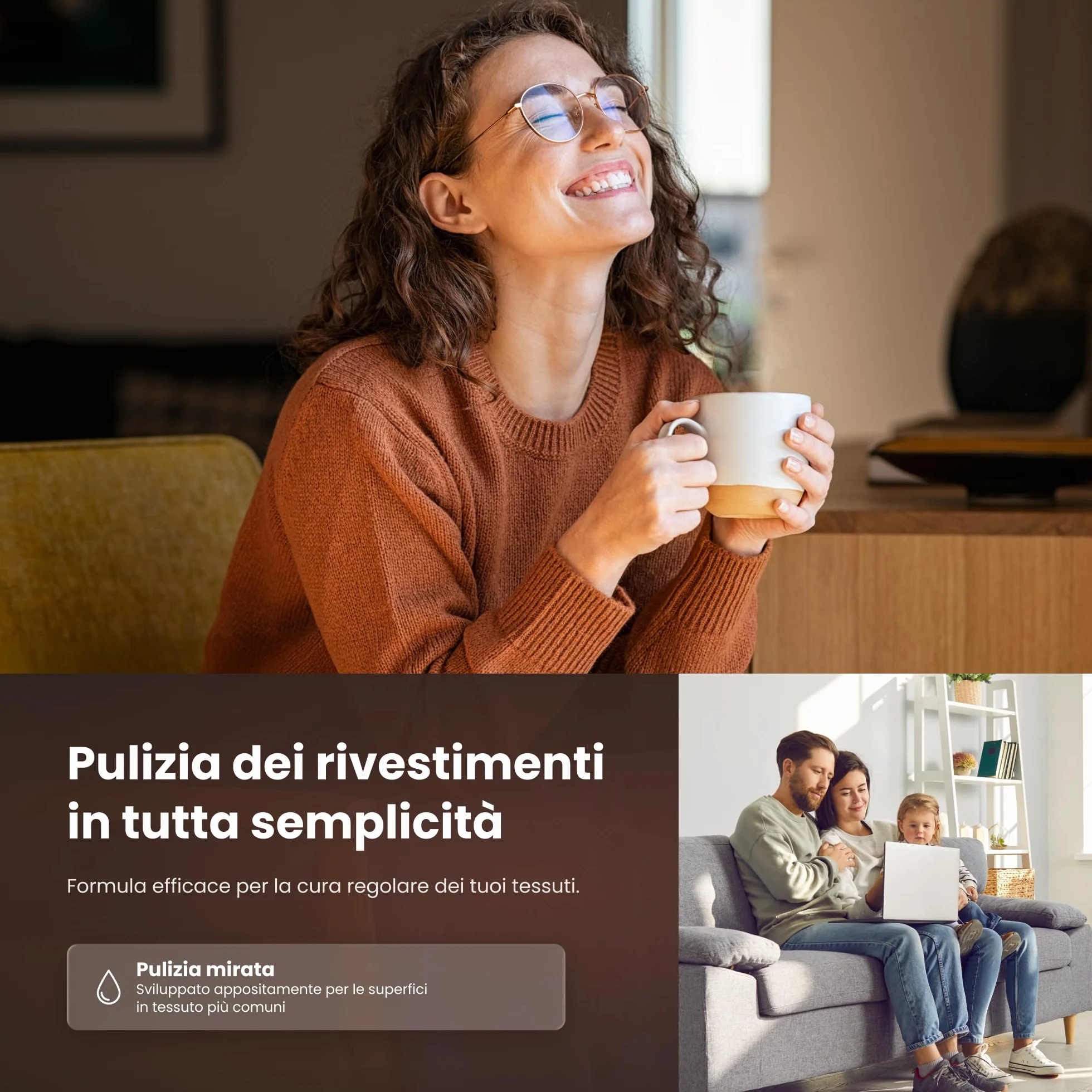 PURIVITA® Pulitore di Tappezzeria 750ml - Detersivo per Tappeti - Concentrato 1:30 Senza APEO e Fosfati
