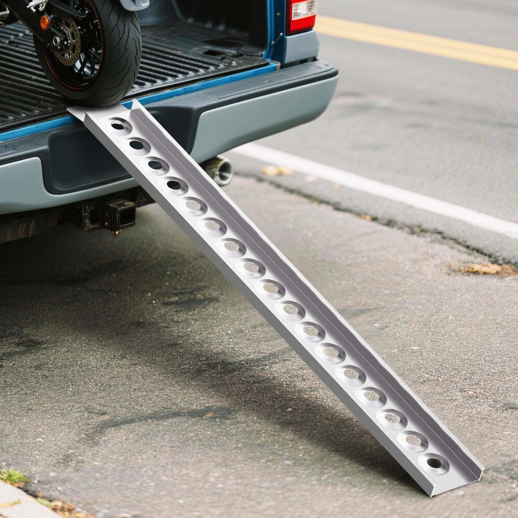 Rampa di carico 163 cm in alluminio per moto e quad Portata max 180 kg