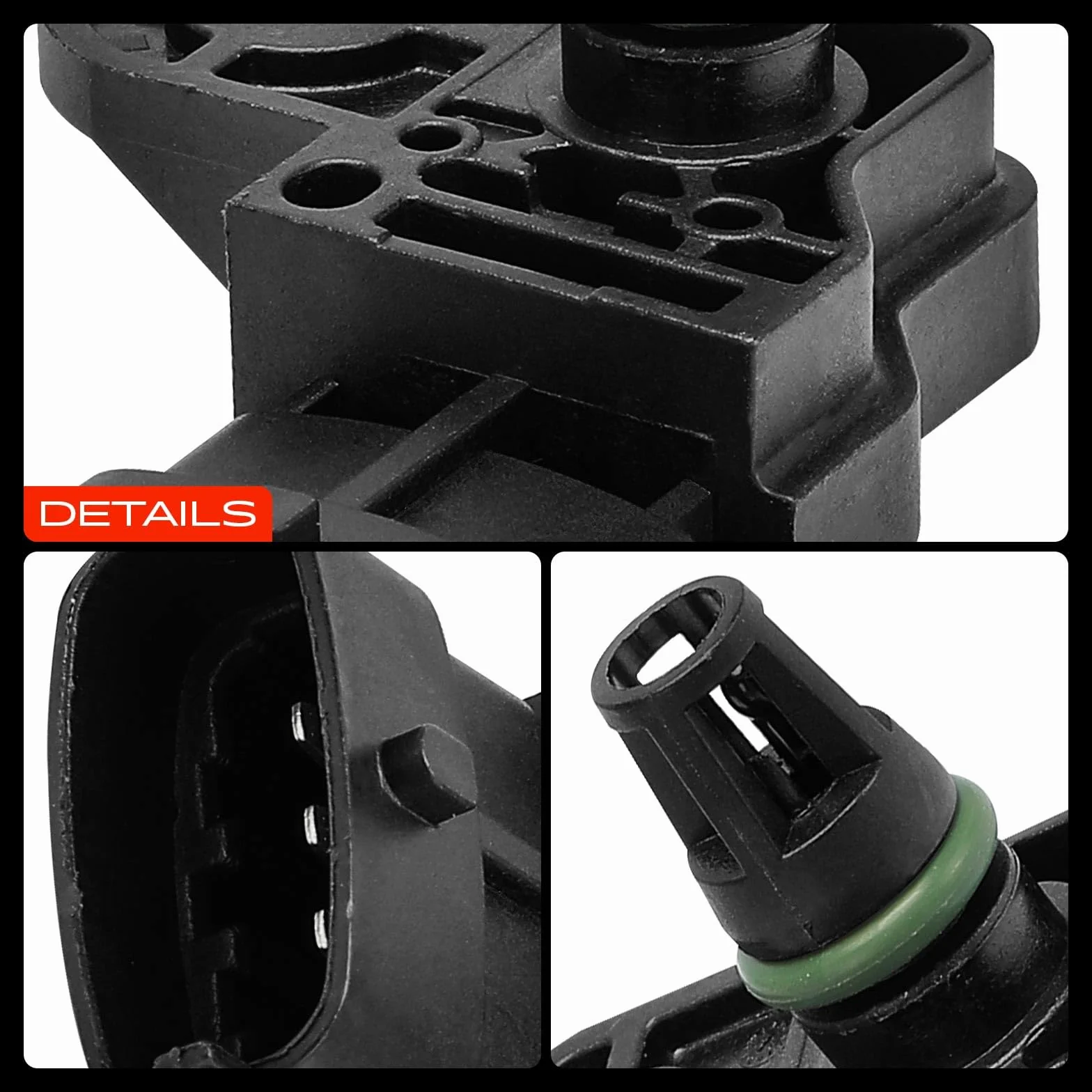 Frankberg Sensore di pressione del tubo di aspirazione Compatibile con 500 312 1.2L 2009-2025 Ducato 250 2.3L-3.0L 2006-2025 Punto 188 1.9L 2003-2012 159 Sportwagon 939 1.9L-2.4L 2006/03-2011/11