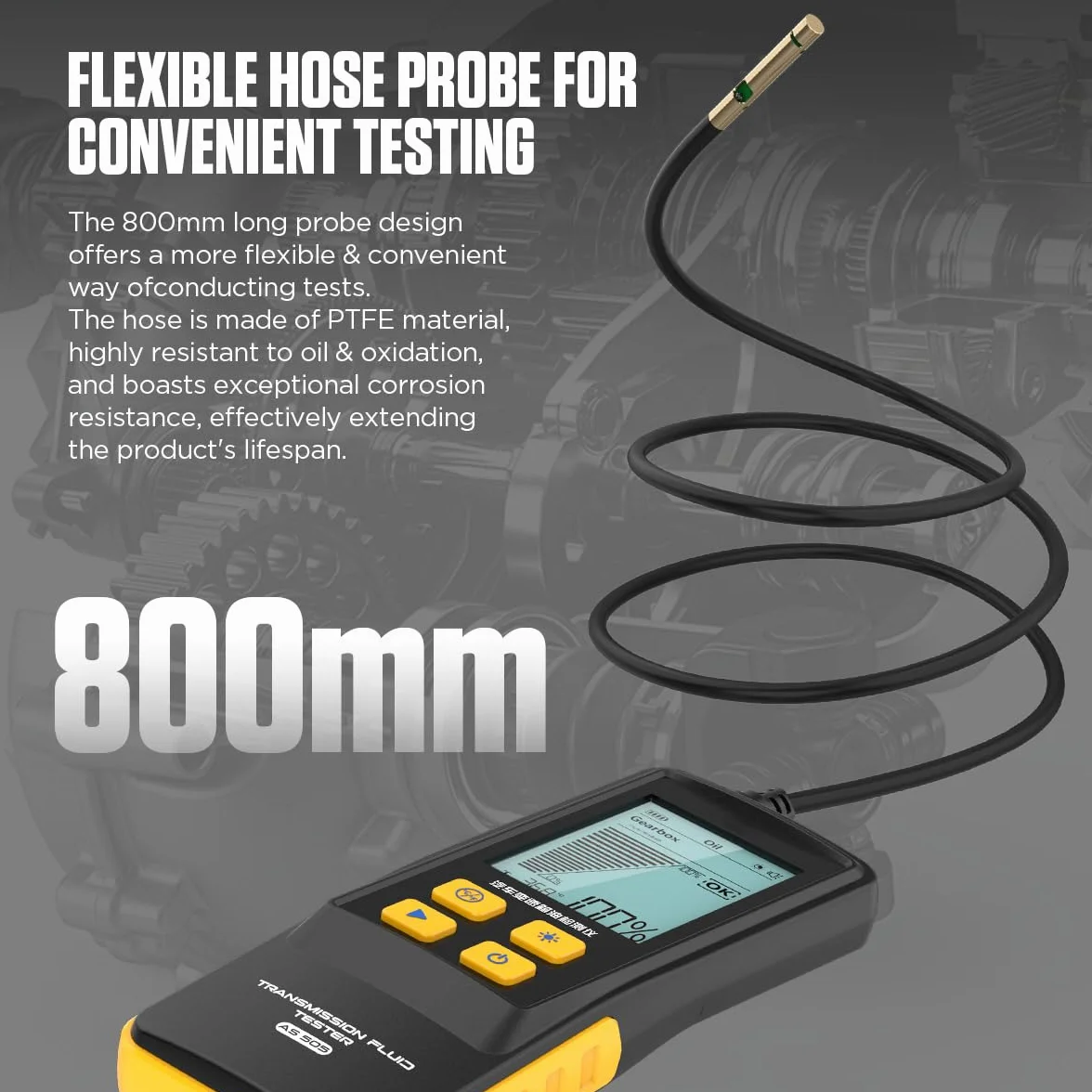 Tester del fluido di trasmissione AS505 Rilevatore di test di qualità dell'olio del cambio,Rilevatore di trasparenza del fluido di trasmissione dell'automobile Analizzatore di trasparenza del fluido