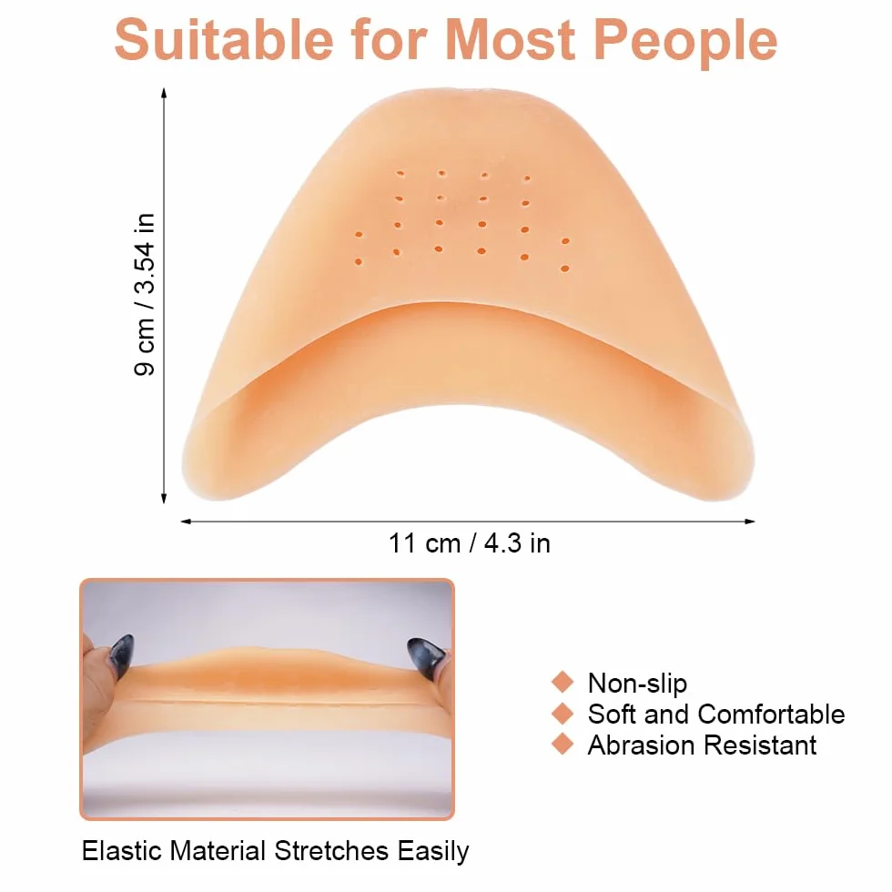 Salvapunte In Silicone Danza Classica, Copri Dita Piedi Silicone, Piede Suggerimento Manicotto, Salva Punte In Gel Morbido, 2 Paia