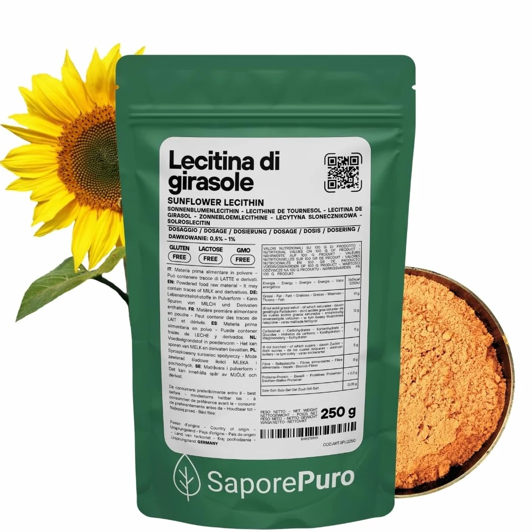Lecitina di girasole 250 gr Emulsionante Naturale in polvere