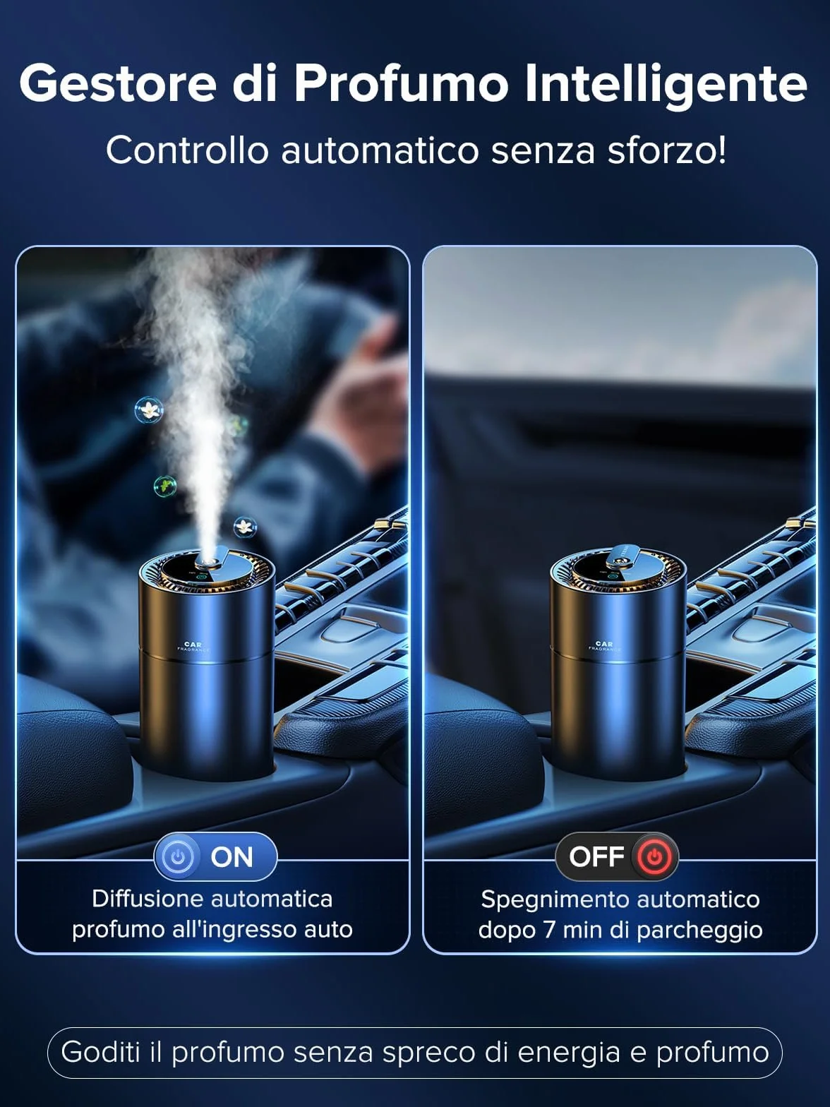 Ceeniu Profumatore Auto Atomizzatore ad Ultrasuoni 45 ml F26 Colonia