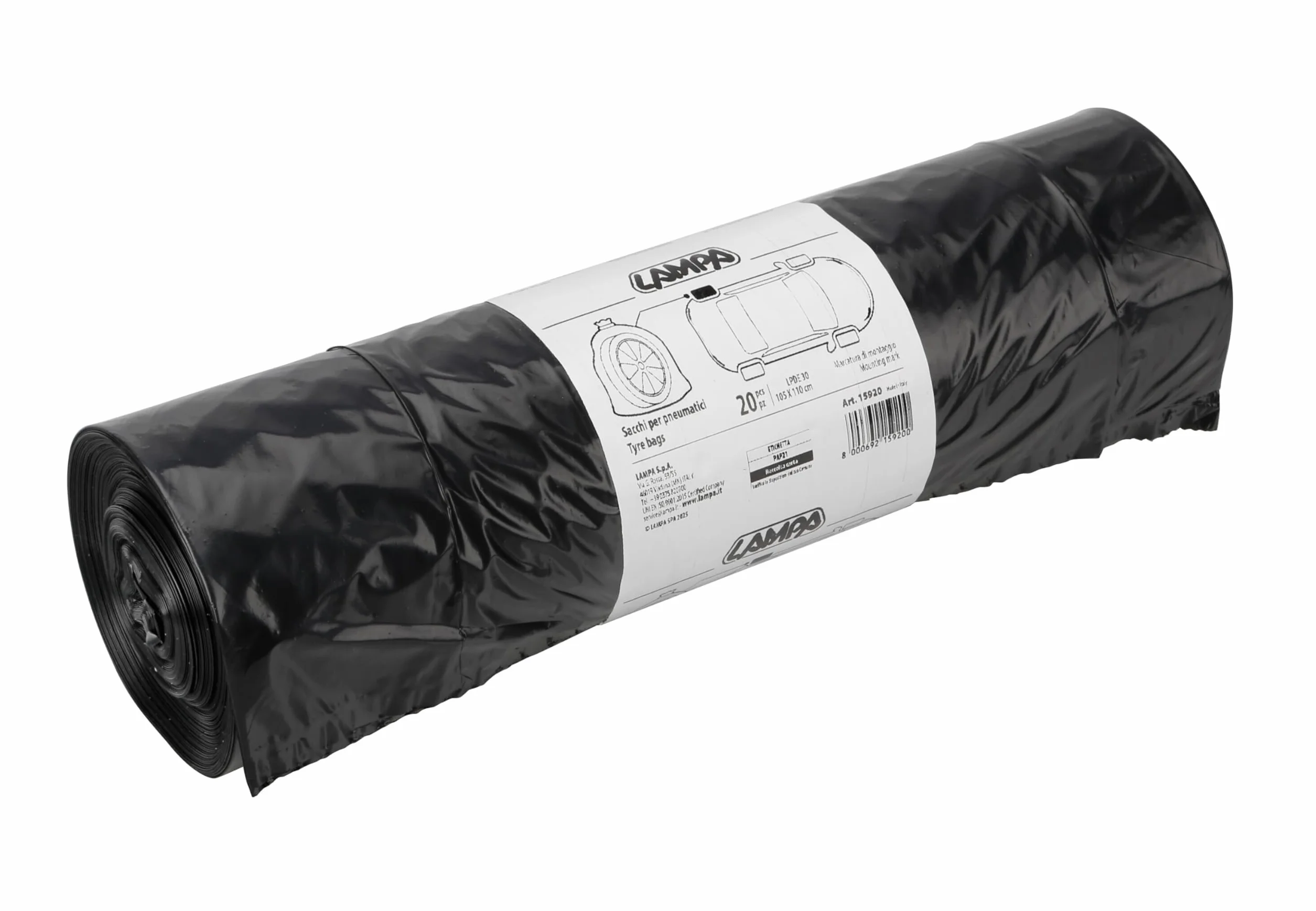 Sacchi per Pneumatici 105x110 cm 20 pz