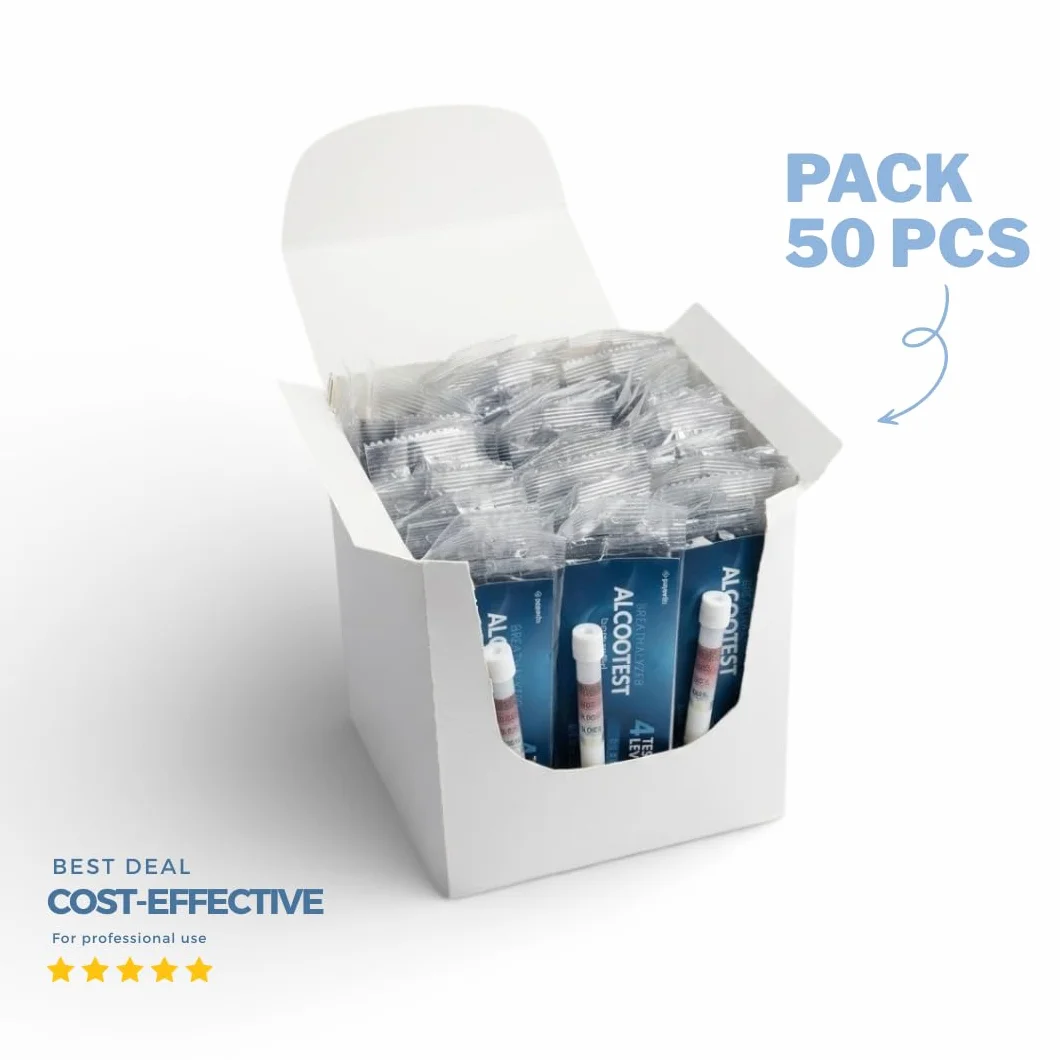 Paperlin Alcoltest USA e Getta (Set da 20) - 3 Livelli di Rilevamento (0.2, 0.5, 0.8 g/L) - Rapido e Preciso - Prodotto in Europa - Certificato Reach