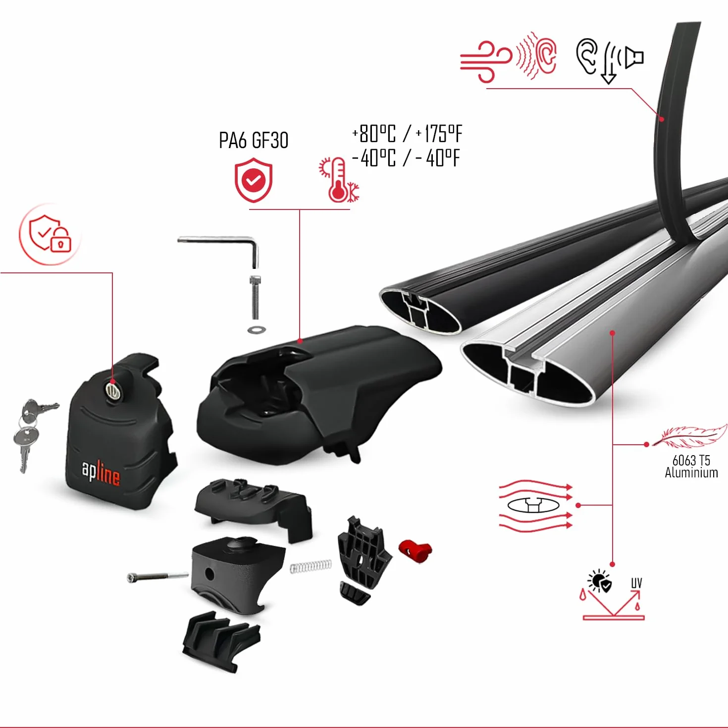 Compatibile con BYD Atto 2 2025-2026 ACE-2 Barre Tetto Portapacchi Auto Barre Portatutto Grigo Alluminio 2 Barre