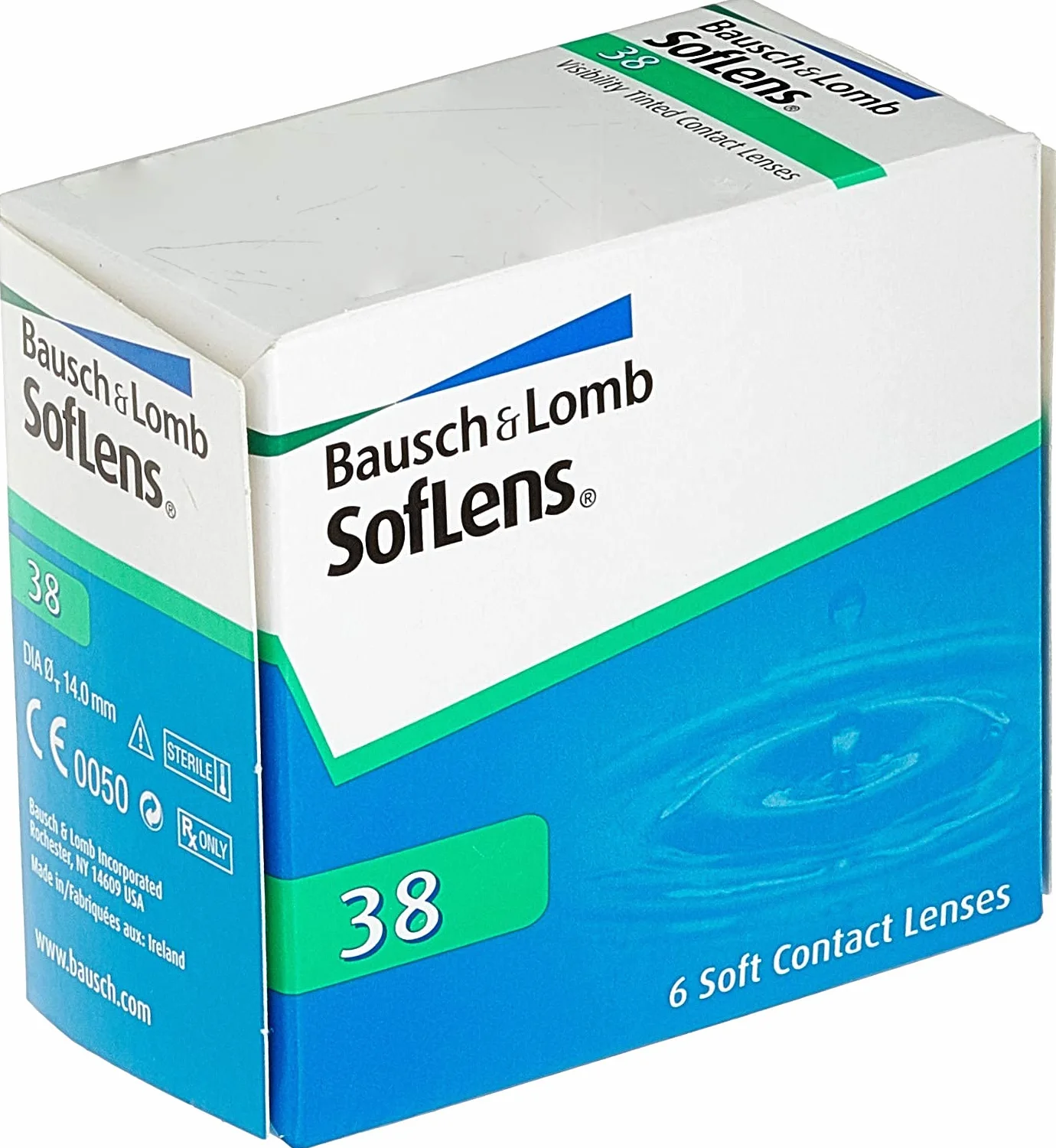 Soflens 38 Lenti a Contatto Correttive Bisettimanali 6 Lenti BC 8.7 mm DIA 14 mm -3.0 Diopt