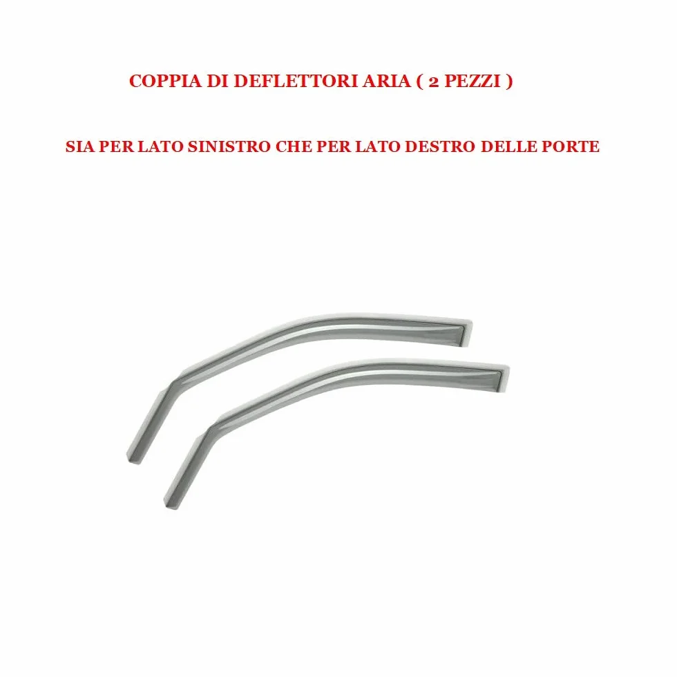 Deflettori per pioggia e vento compatibili con Fiat 500X 5P 15+ 12.663 Farad Coppia