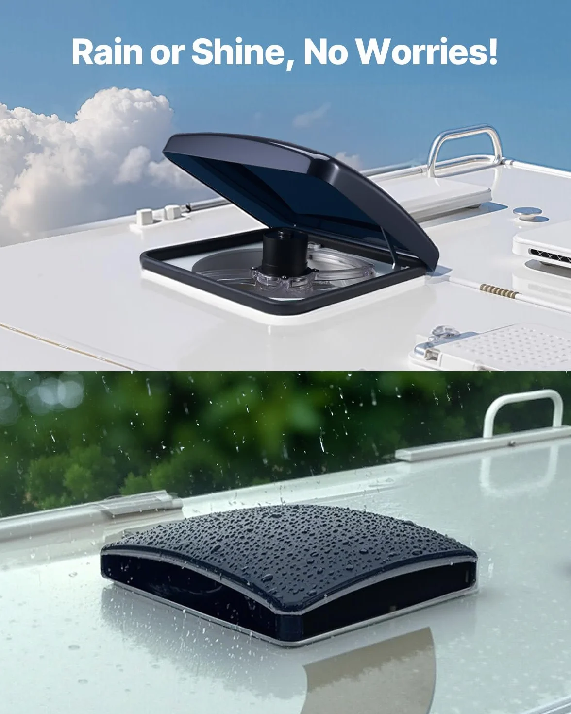 VEVOR Camper Ventilatore di Sfiato da 35,6 cm 12V 10 Velocità Telecomando Motore CC