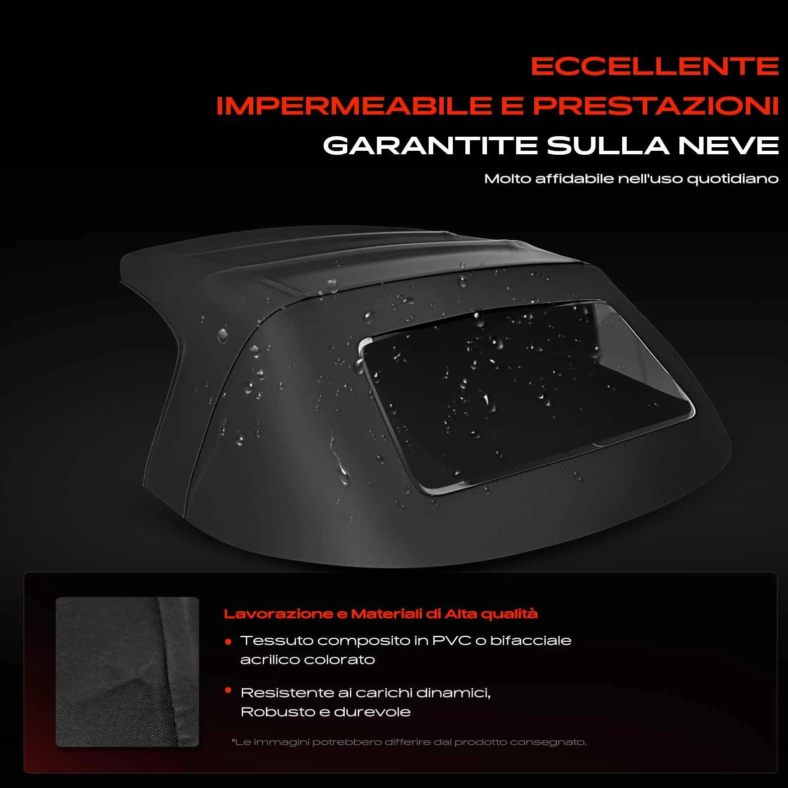Frankberg Capote soft top Compatibile con barchetta 183 1.8 16V 1995-2005 Cabriolet