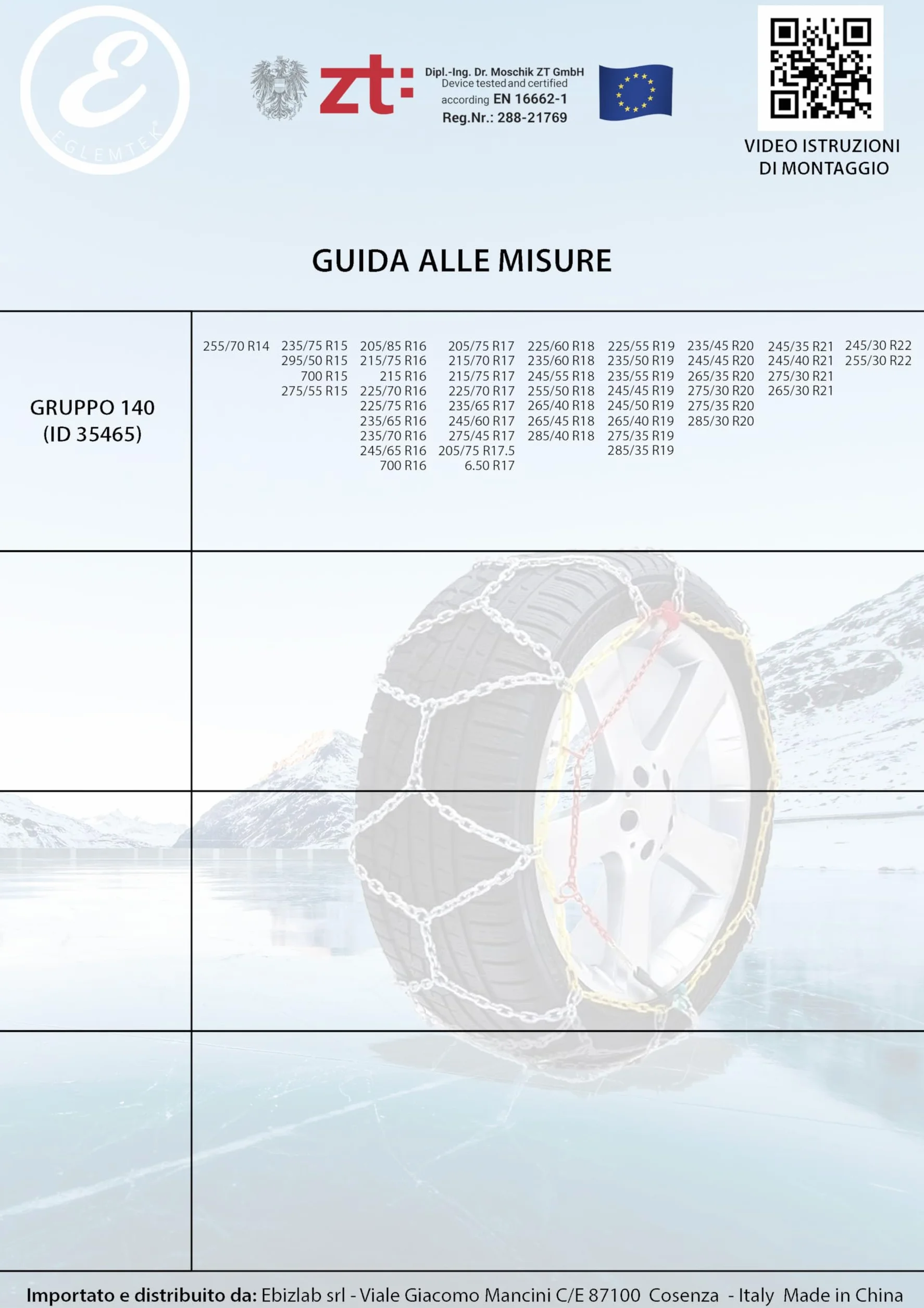 Catene Da Neve Auto Omologate Montaggio Rapido 9 mm Metallo Tensionatore Autobloccante Misura 80