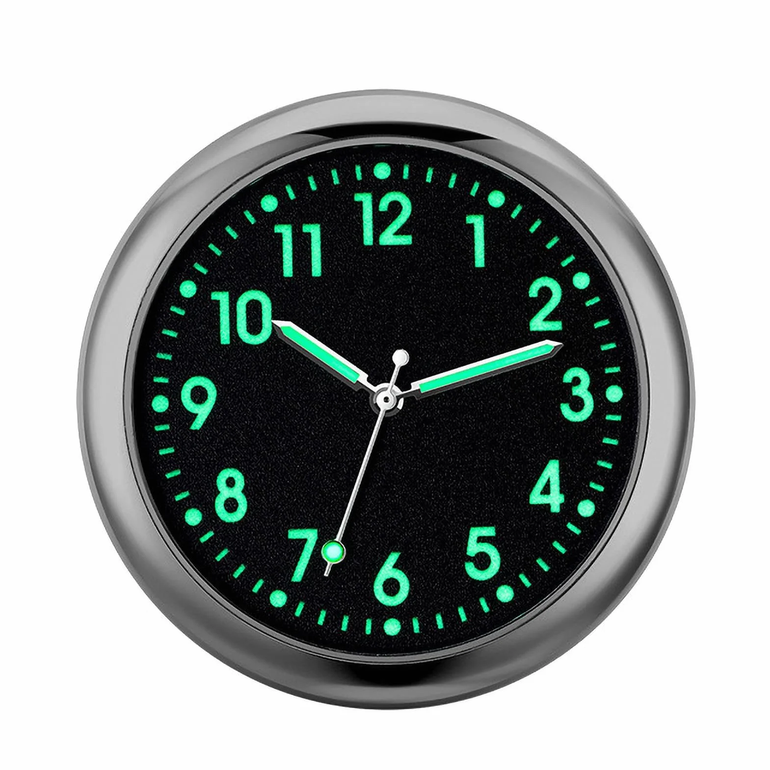 Orologi per auto per cruscotto - Orologio analogico per auto luminoso | Orologi sostitutivi per automobili al quarzo, orologio adesivo per cruscotto 'auto, adesivo per veicoli Birtern