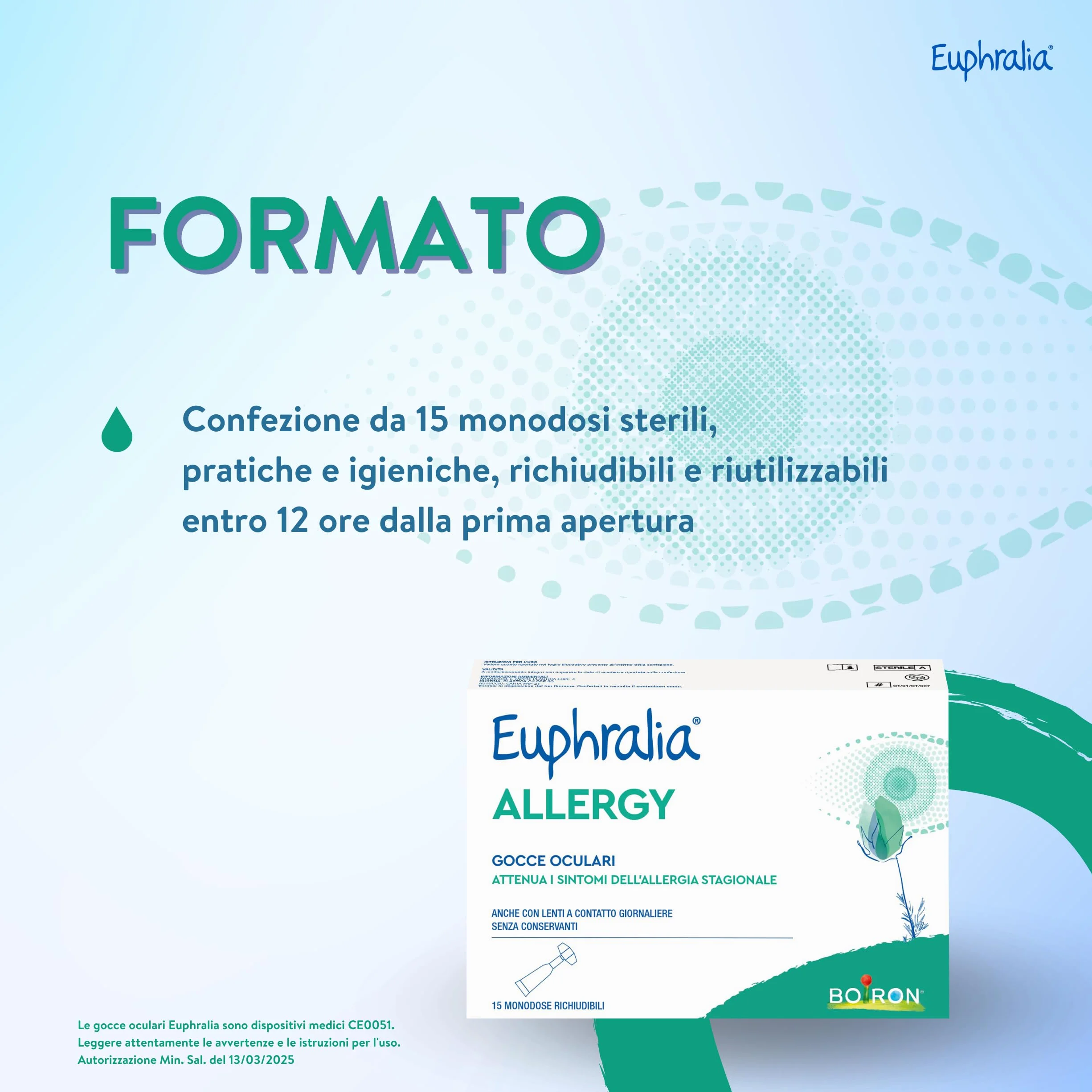 Euphralia Allergy Gocce Oculari Allergia Congiuntivite Allergica Acido Ialuronico Vitamina B12 15 Monodose Richiudibili