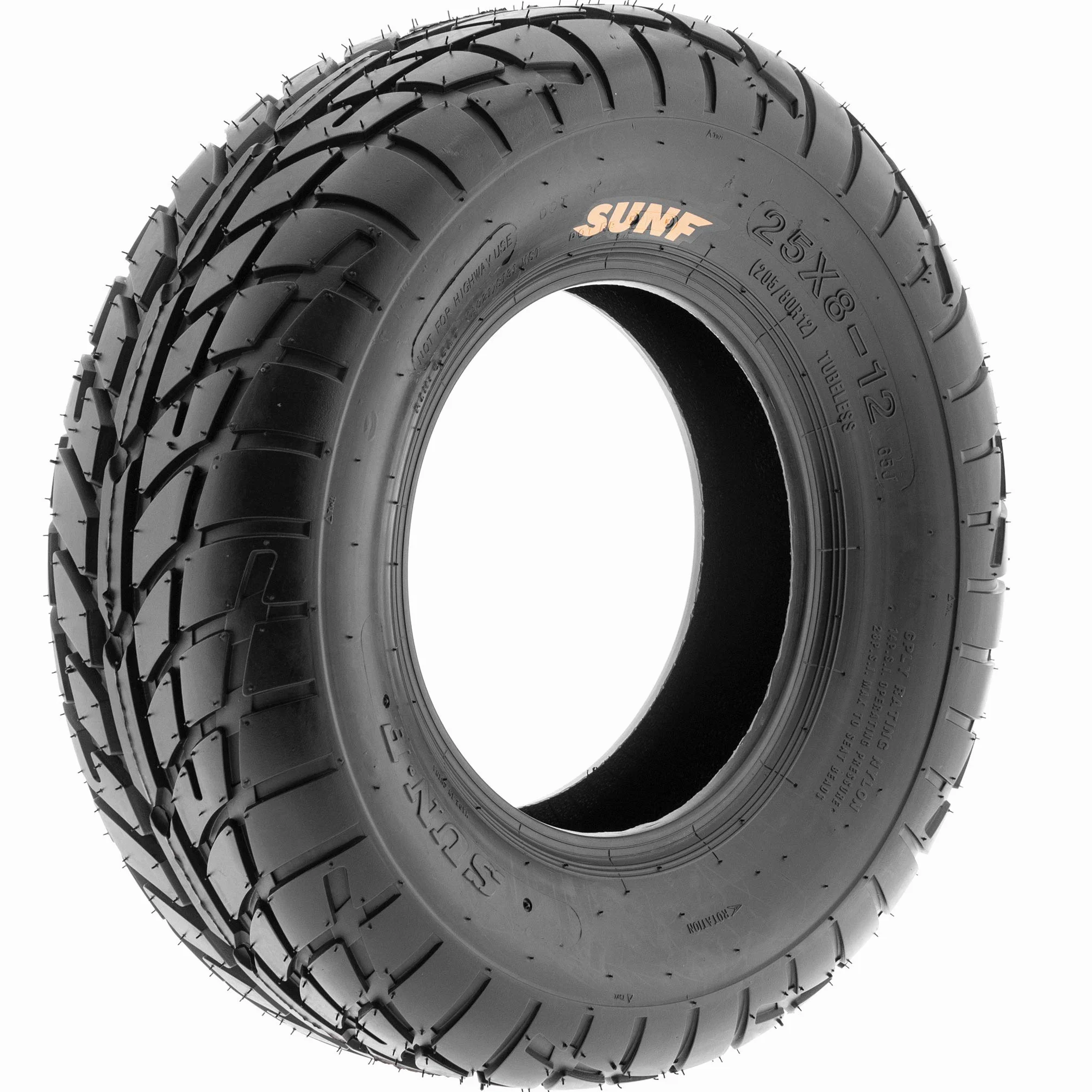 SUNF A021 25x8-12 25x10-12 ATV UTV Pneumatici sportivi chiodati omologazione stradale 6PR TL set 4 pezzi nero