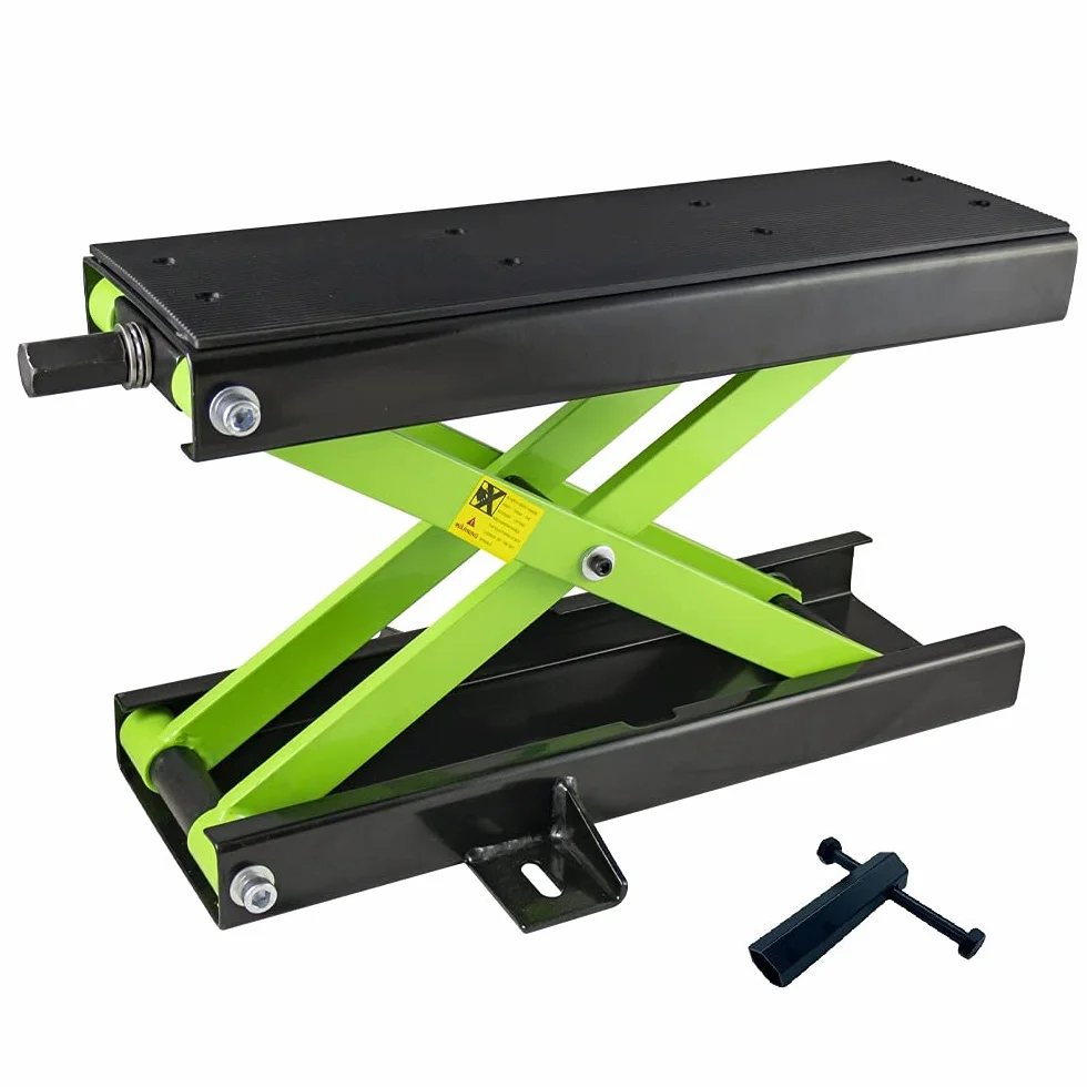 Partenopeautensili® Sollevatore Motocicletta Crick cavalletto alzamoto martinetto Idraulico per Moto Tavolo con Base 45x15 cm Portata Max 500 kg Altezza min.9.5mm Max.400mm by JBM