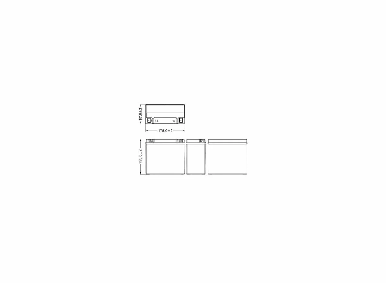 FULBAT FTX20HL-BS YTX20HL-BS Gel bateria moto 12V 18,9Ah 310A
