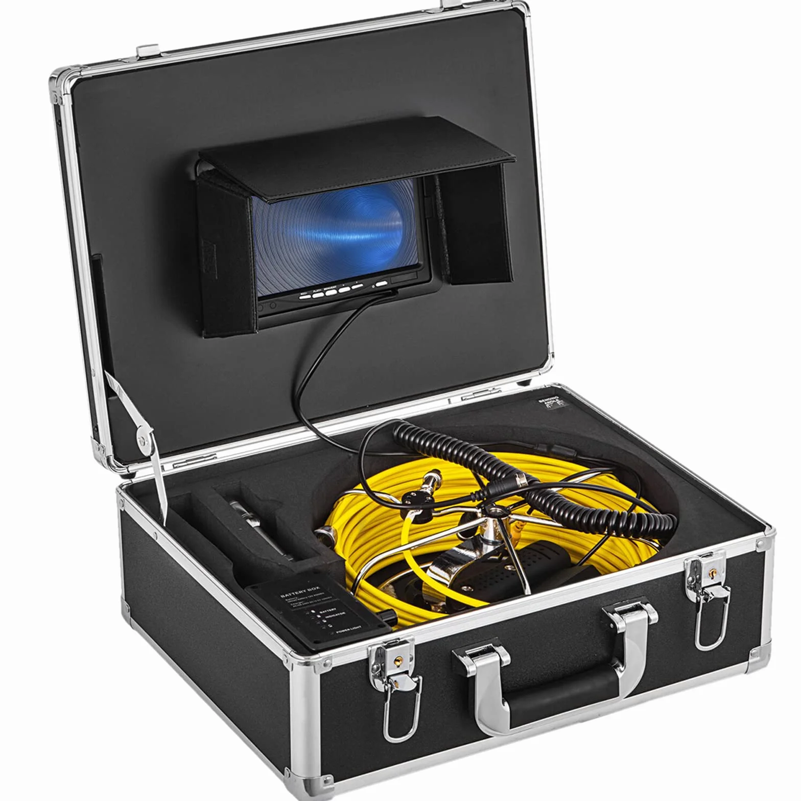 VEVOR Telecamera d'Ispezione per Fognatura Impermeabile Cavo da 20m Schermo LCD 7 Pollici