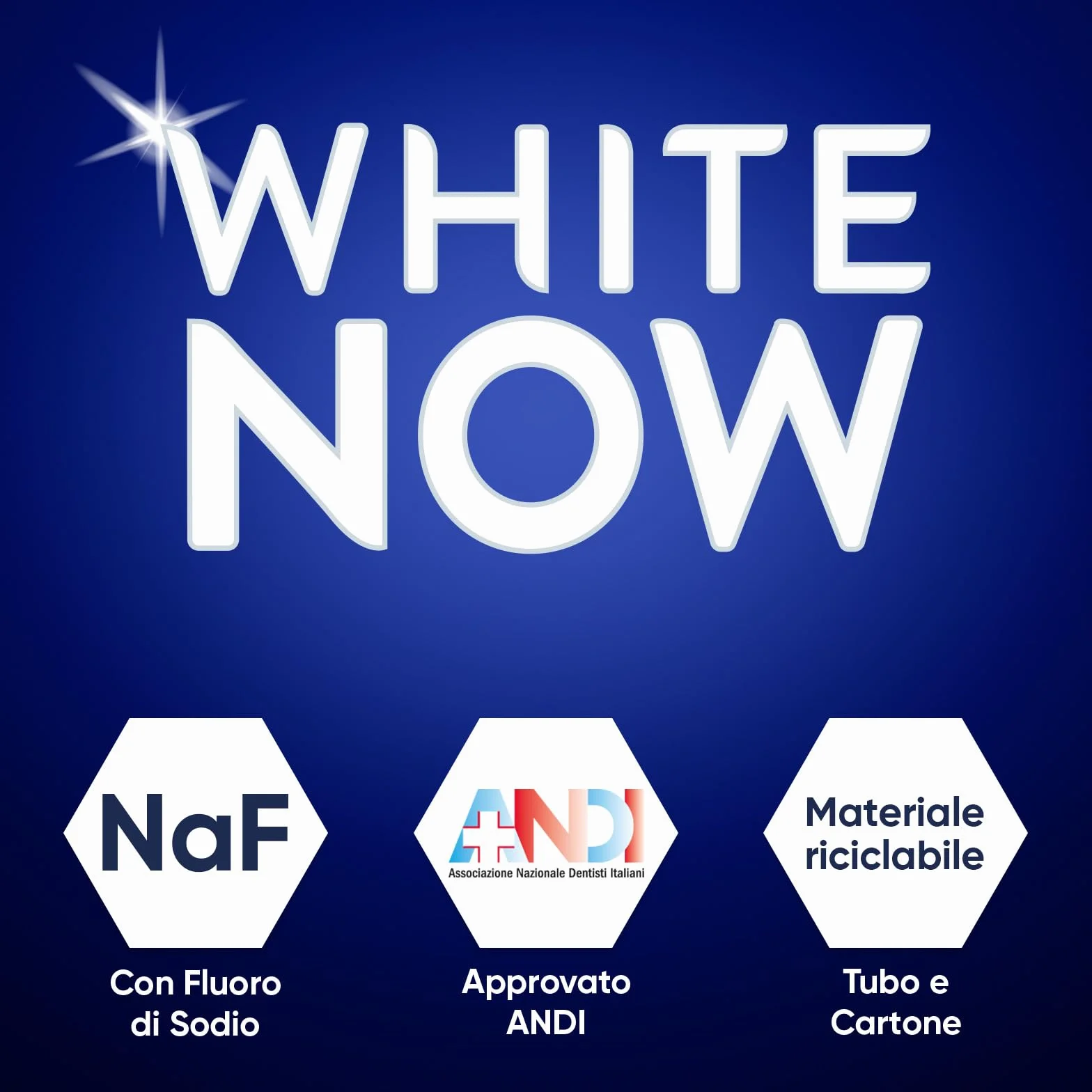Mentadent Dentifricio White Now Anti-macchia Sbiancante con White-Correct e White-Infinity Technology, 2x75ml