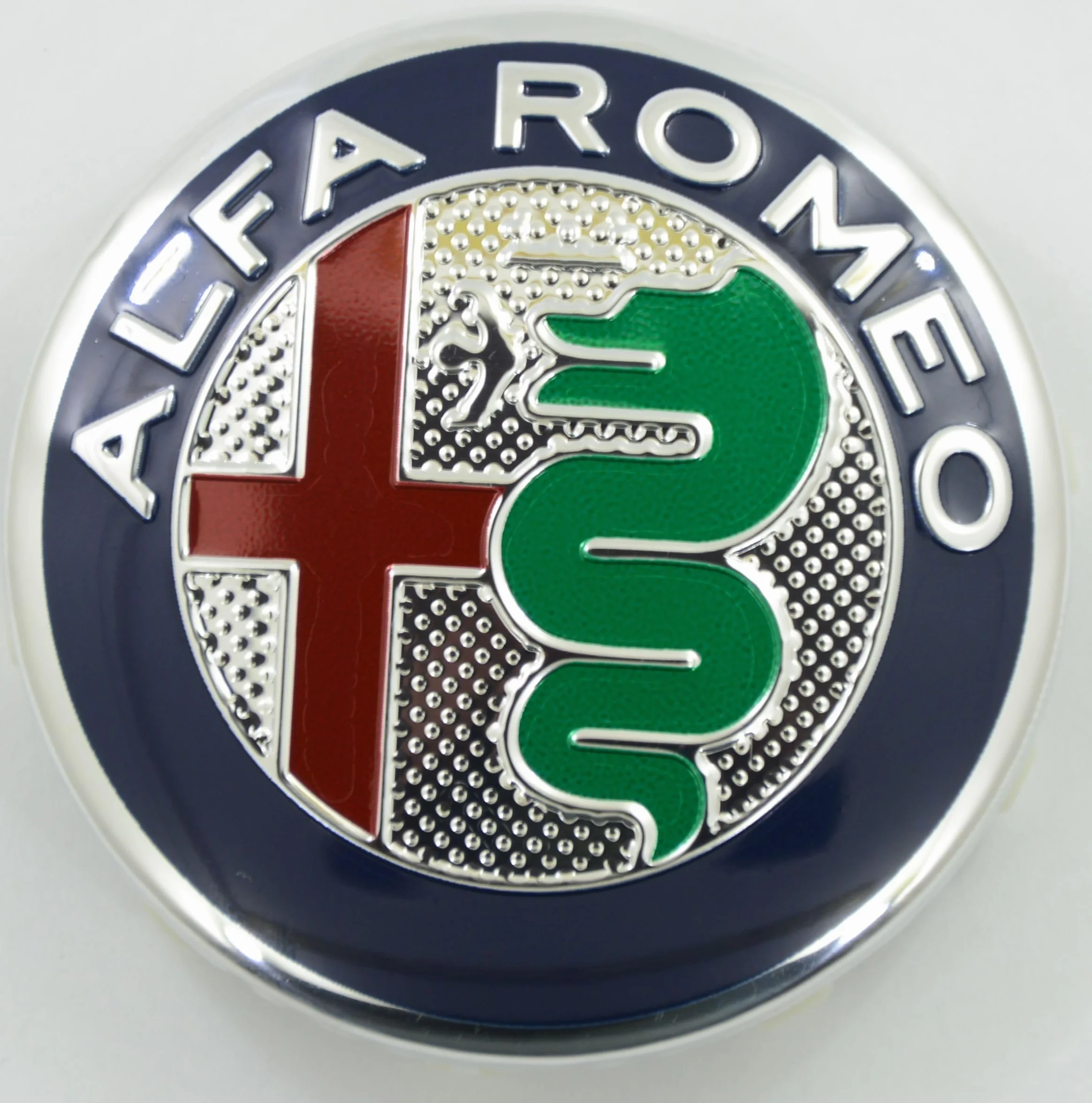 4 Tappi Coprimozzo 60mm Compatibili con ALFA ROMEO Giulietta Giulia 147 159 146 156 Brera Stemma Fregi Green My 2016