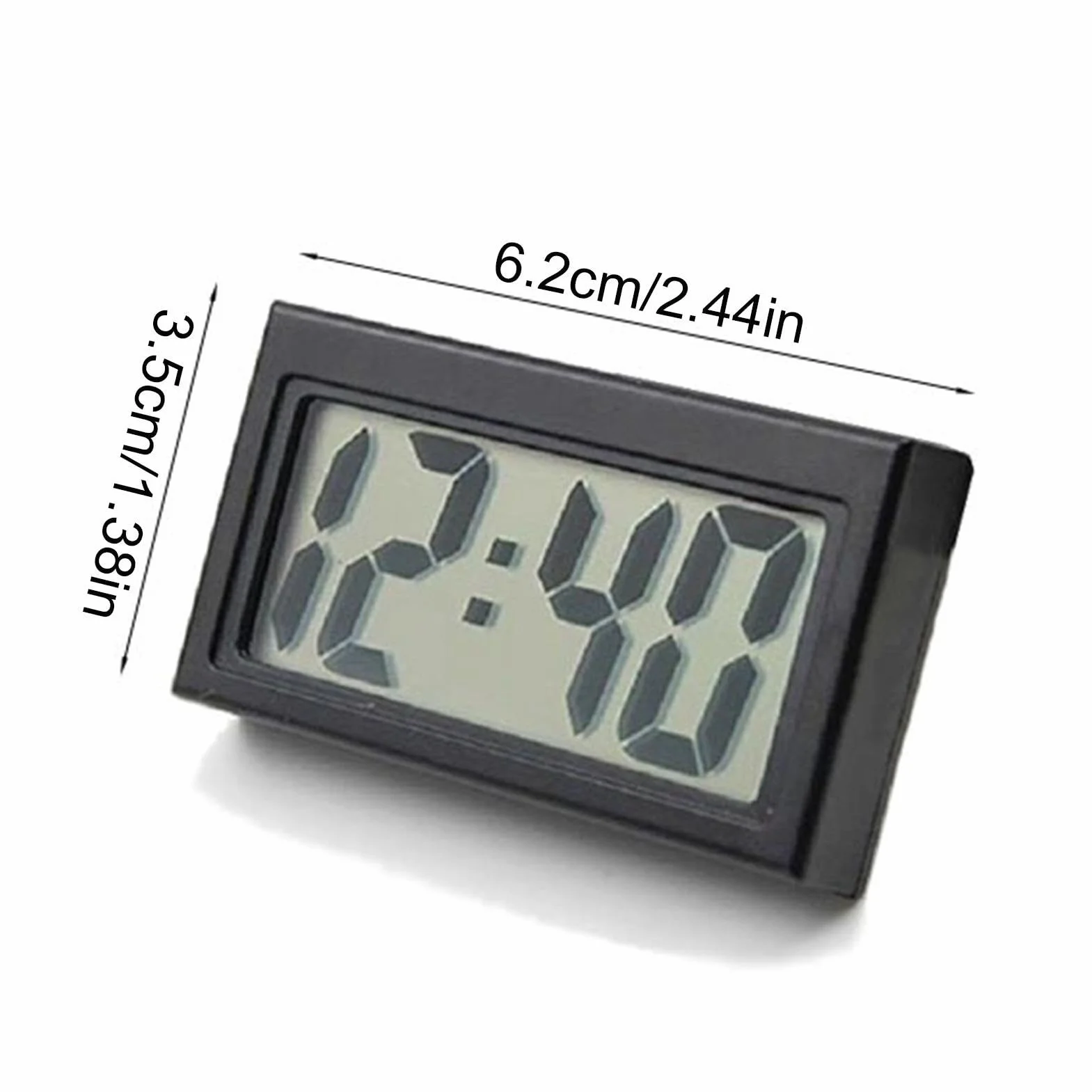 Orologio auto – Strumento cruscotto a LED | orologio digitale adesivo con ampio schermo | Automobilisti, moto, camion, imbarcazioni, biciclette, aula, frigorifero – visore luminoso silenzioso