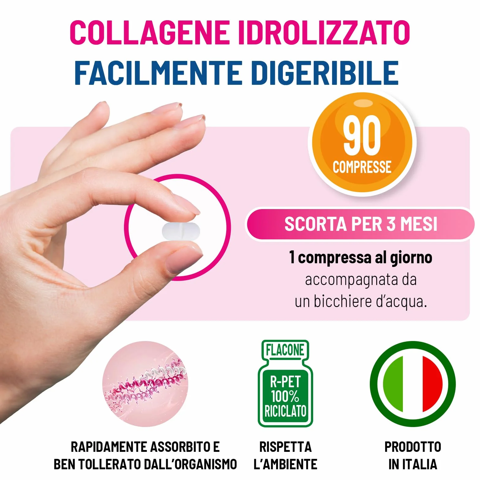 Equilibra Collagene Q10 Acido Ialuronico Integratore Alimentare 2x90 Compresse
