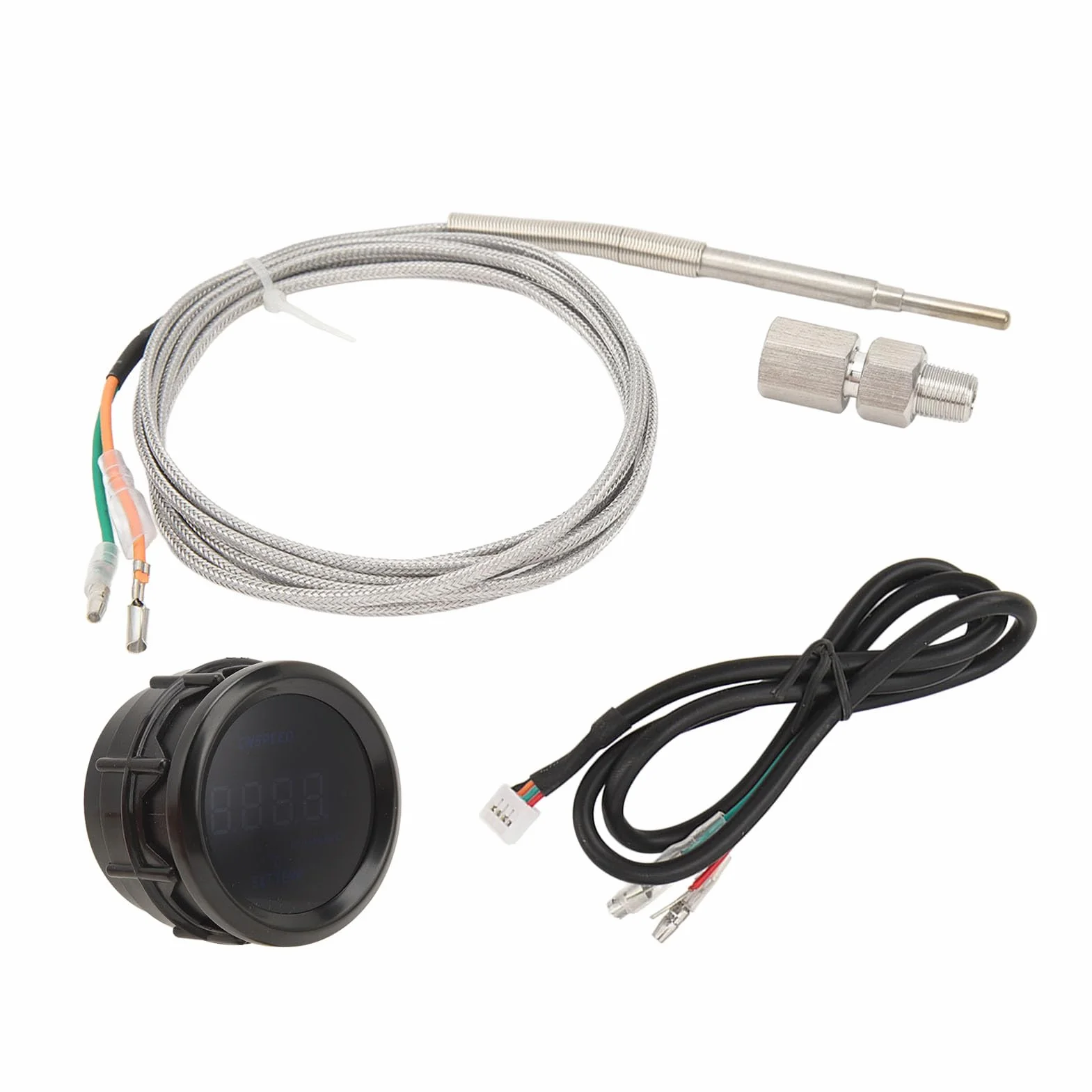 Indicatore di Temperatura del Gas di Scarico Indicatore EGT con Sensore Ad Alta Precisione Universale Adatto 52mm 12V per Auto