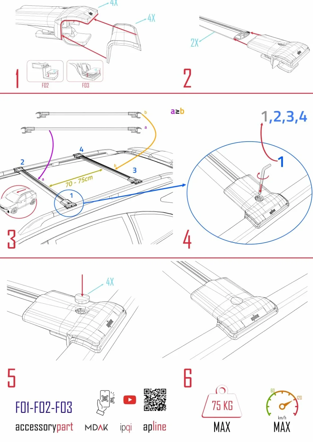 Per Dacia Duster 2010-2014 Barre Portatutto Portapacchi Barre Tetto FLY Modella GRIGIO