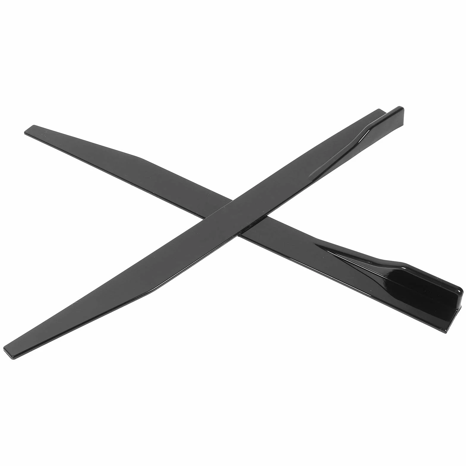 Spoiler per Ala per Auto, 2 Pezzi Minigonne Laterali per Carrozzeria Auto 120 Cm / 47,2 Pollici Gonna Laterale per Auto Universale Splitter Labbro Nero Lucido Diffusore per Alette