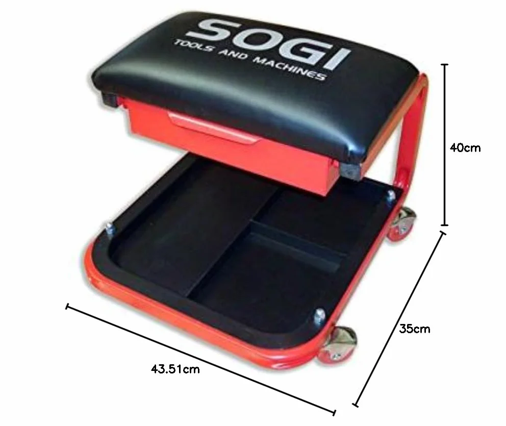 Sogi X4-01 SGABELLO OFFICINA CARRELLO OFFICINA IDEALE PER AUTO MOTO QUAD
