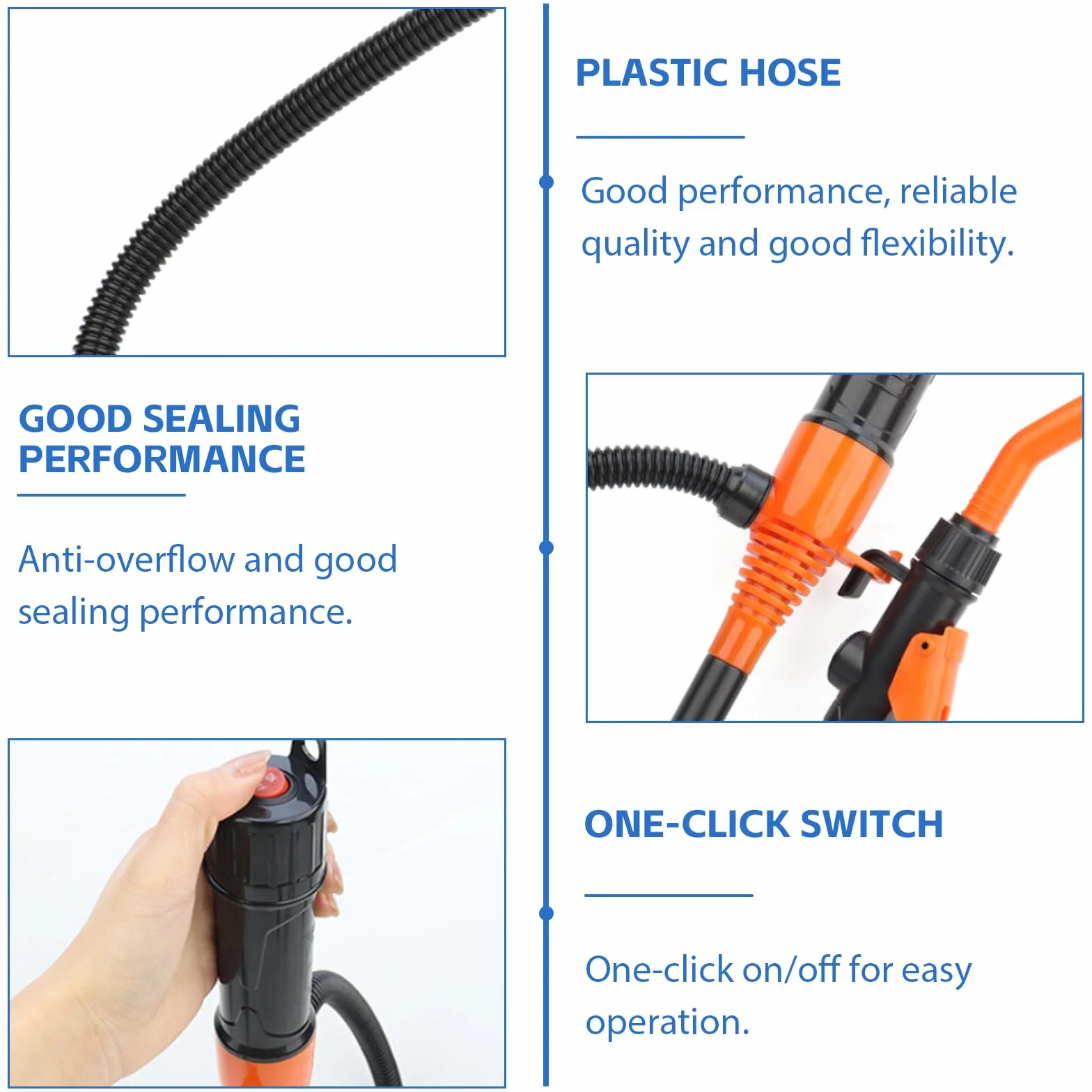 Pompa a trasferimento elettrico, pompa a benzina per tanica, pompa a trasferimento liquido a batteria, pompa di trafilo, pompa ad olio elettrica portatile, 2.4 GPM (9 L/min) a benzina diesel