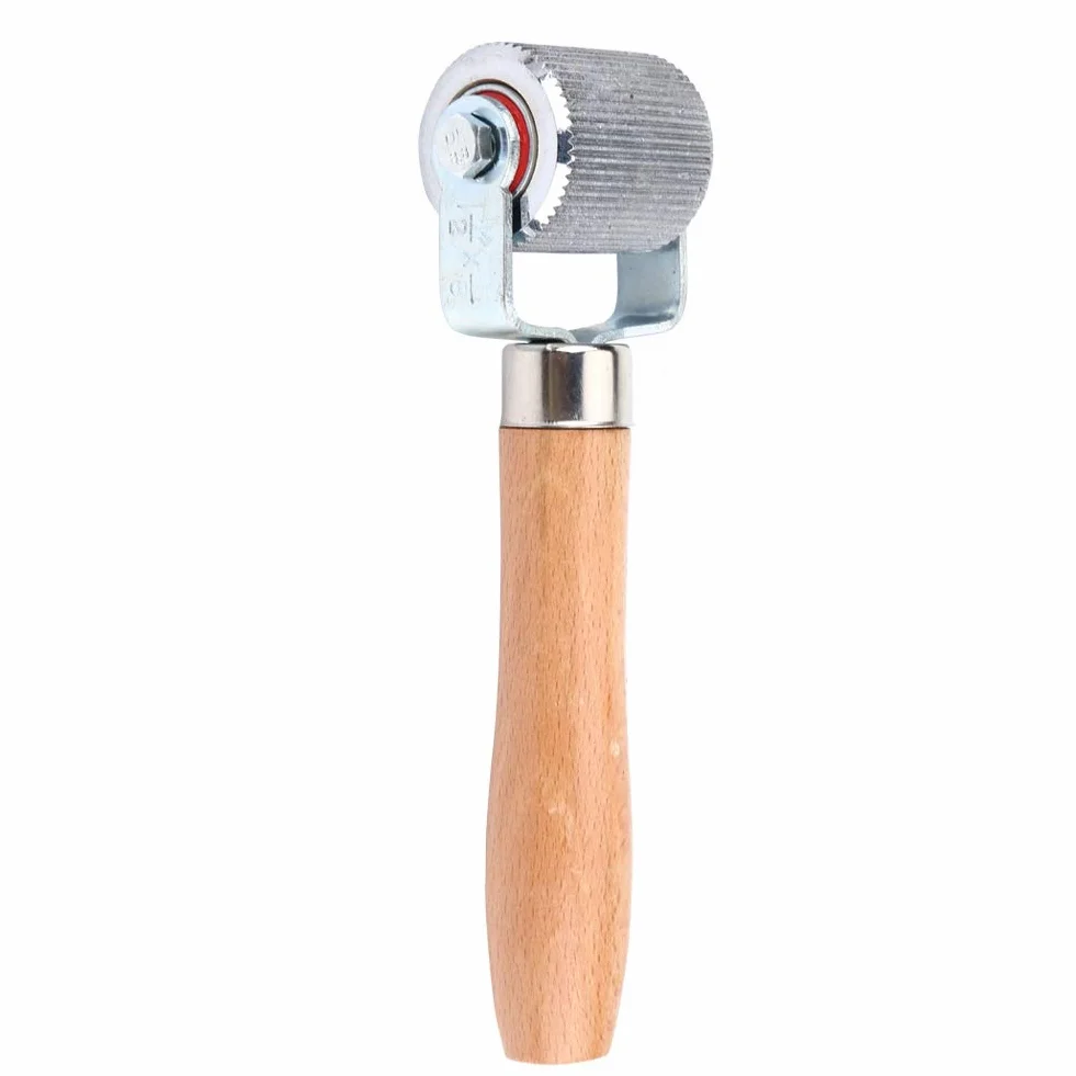 Strumento di Riparazione della Gomma della Toppa, Strumento di Riparazione del Rullo Cuscinetto a Sfera della Cucitrice della Riparazione Toppa della Gomma della Maniglia Legno della Ruot(L)