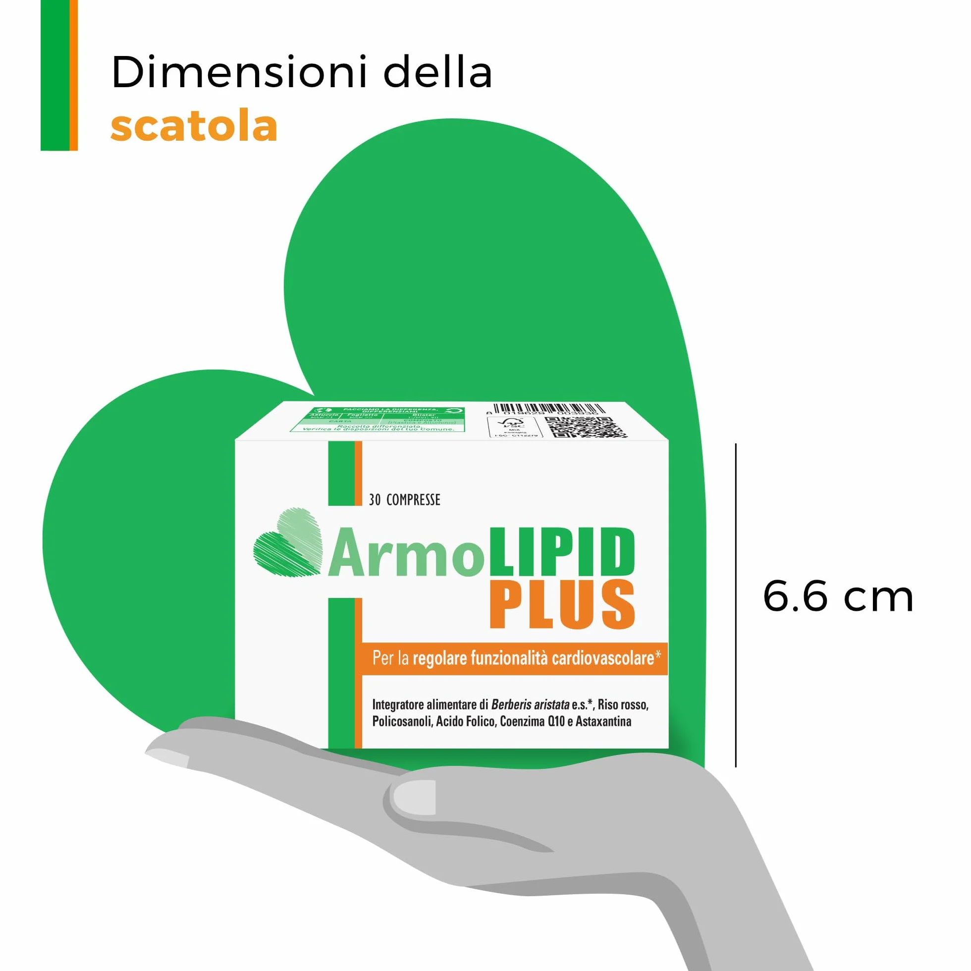 Armolipid Plus 30 Compresse Integratore Alimentare Berberis Aristata Riso Rosso Fermentato Acido Folico Policosanoli Coenzima Q10 Astaxantina