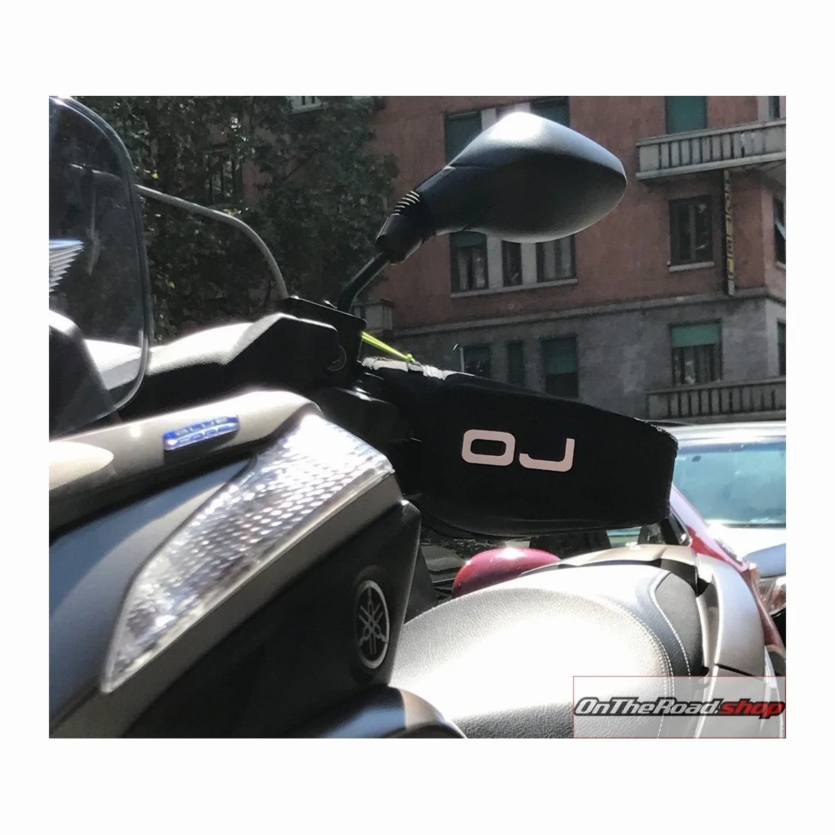 OJ Mini Pro Hand C010 - Coprimanopole Universale in Tessuto Tecnico, per Moto e Scooter, Nero, Taglia Unica, Set di 2