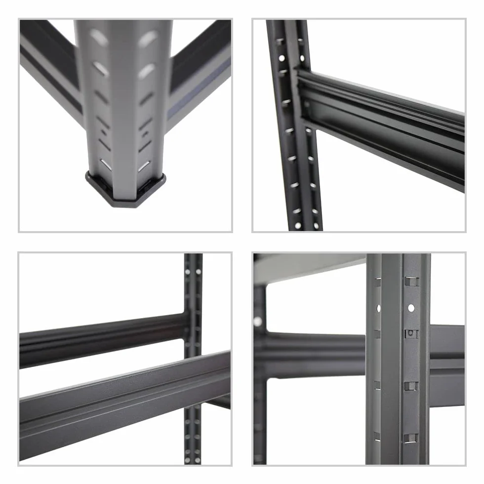 PROREGAL Scaffale porta pneumatici DINO 180x120x50cm 150kg portata 3 ripiani Nero
