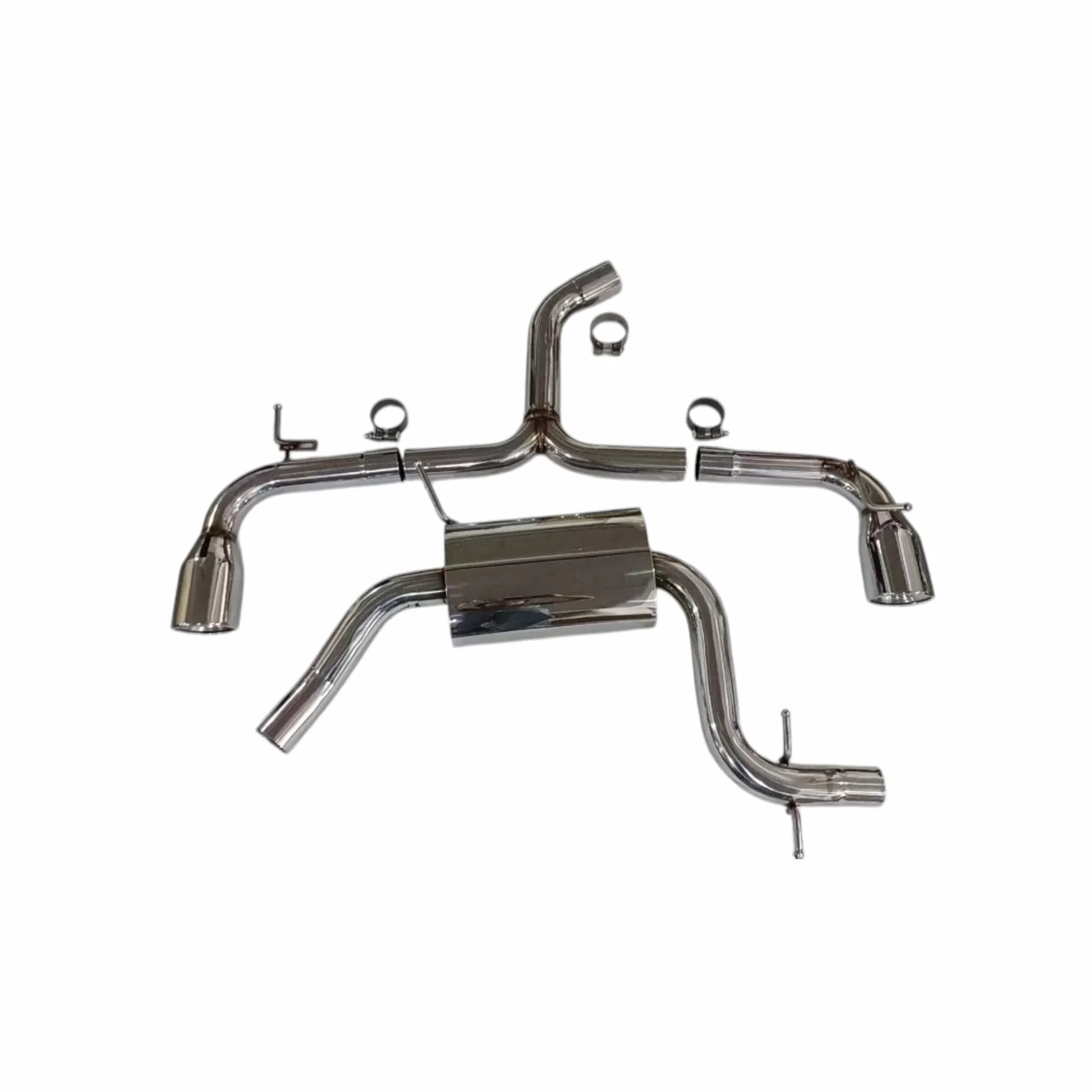 Linea di scarico compatibile con Golf VI GTI/Acciaio inossidabile / 2,5 di diametro
