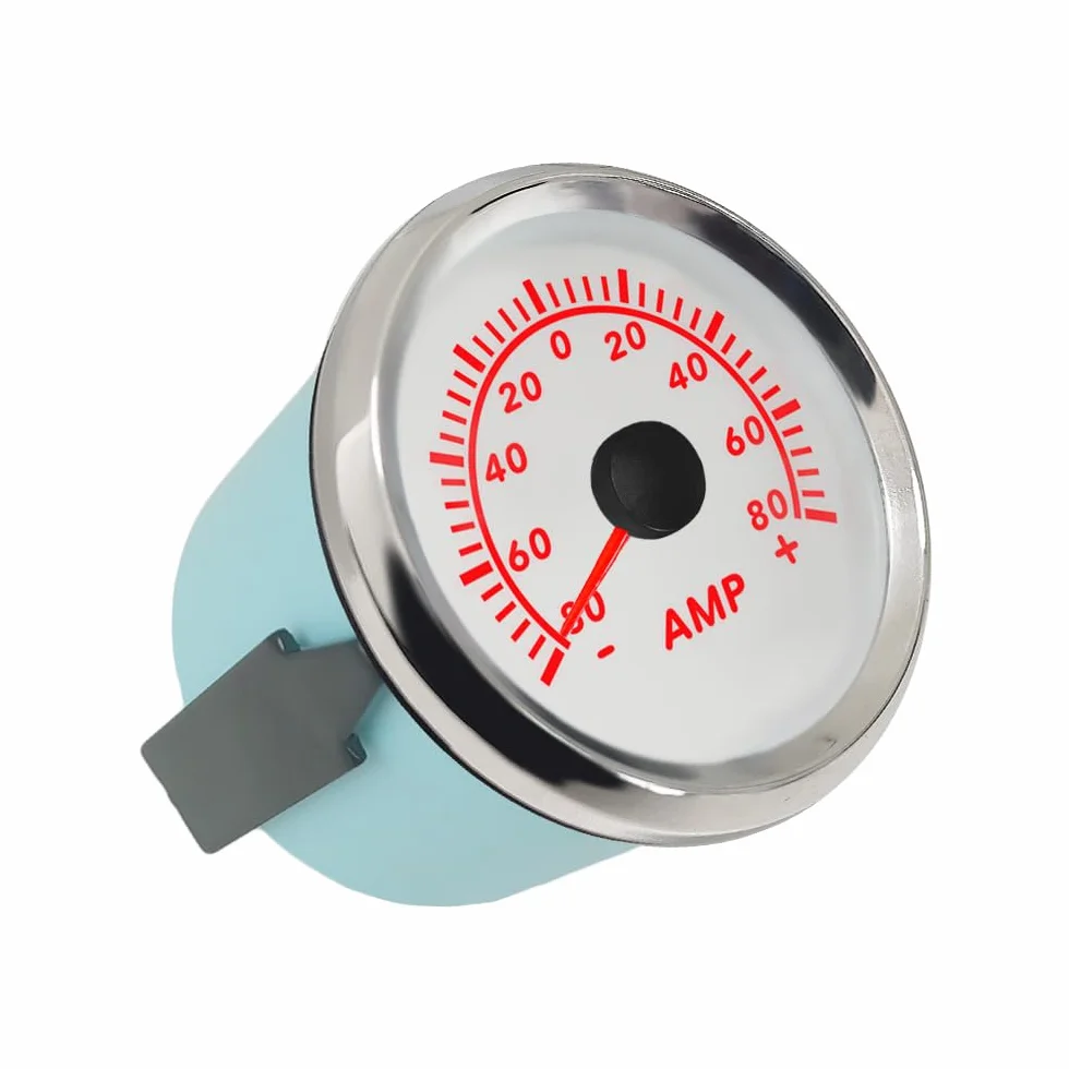 ELING 52 mm (2'') amperometro 80 A AMP con sensore di corrente con retroilluminazione per auto, barche, navi
