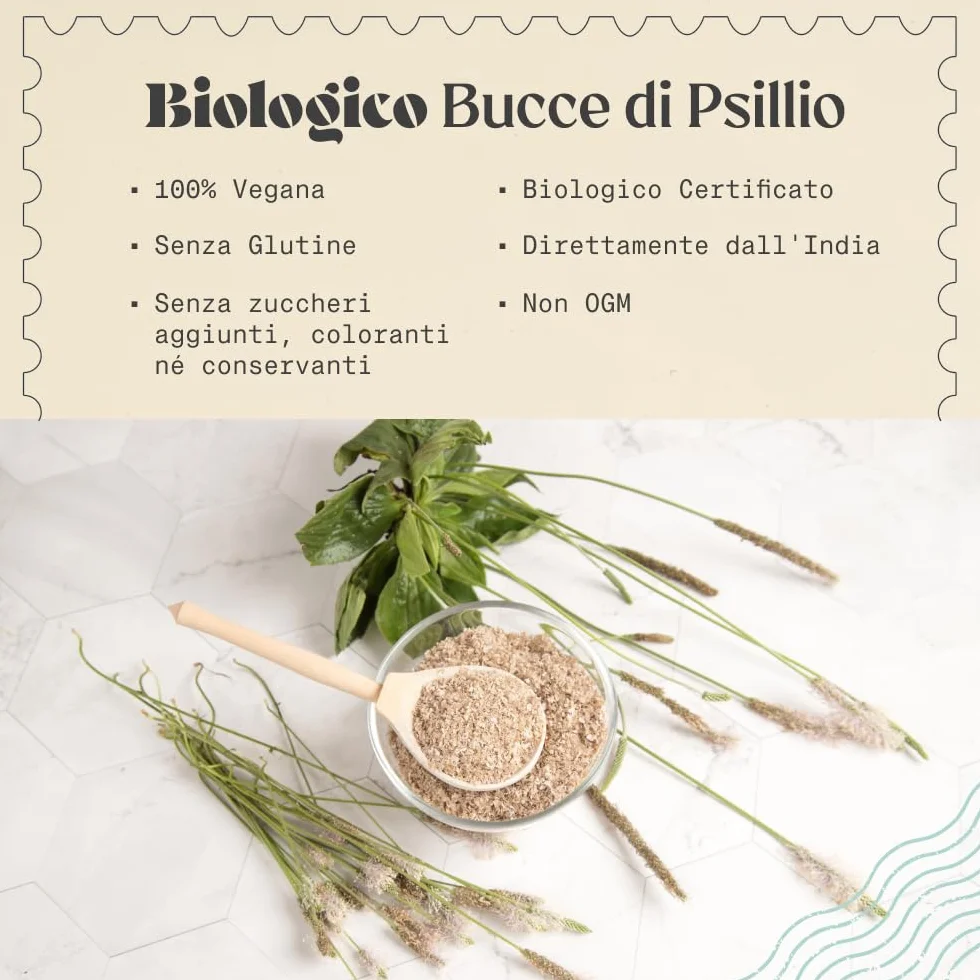 NaturaleBio Bucce di Psillio Biologico 200 g Purezza 99% Psyllium Husk Bio Naturale Puro Ricco di Fibre