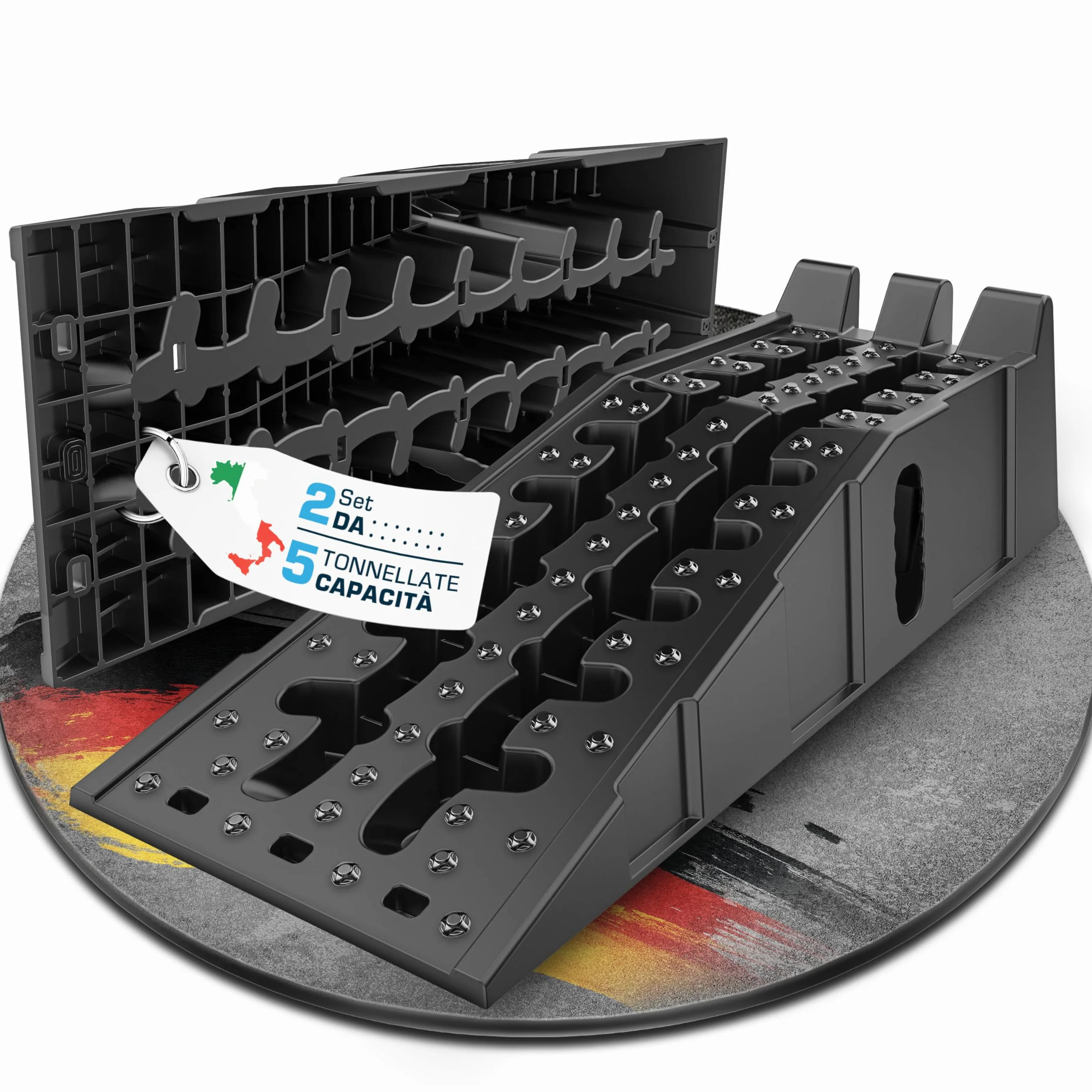 Rampe auto 2 pezzi 5t antiscivolo sollevamento per garage officina camion