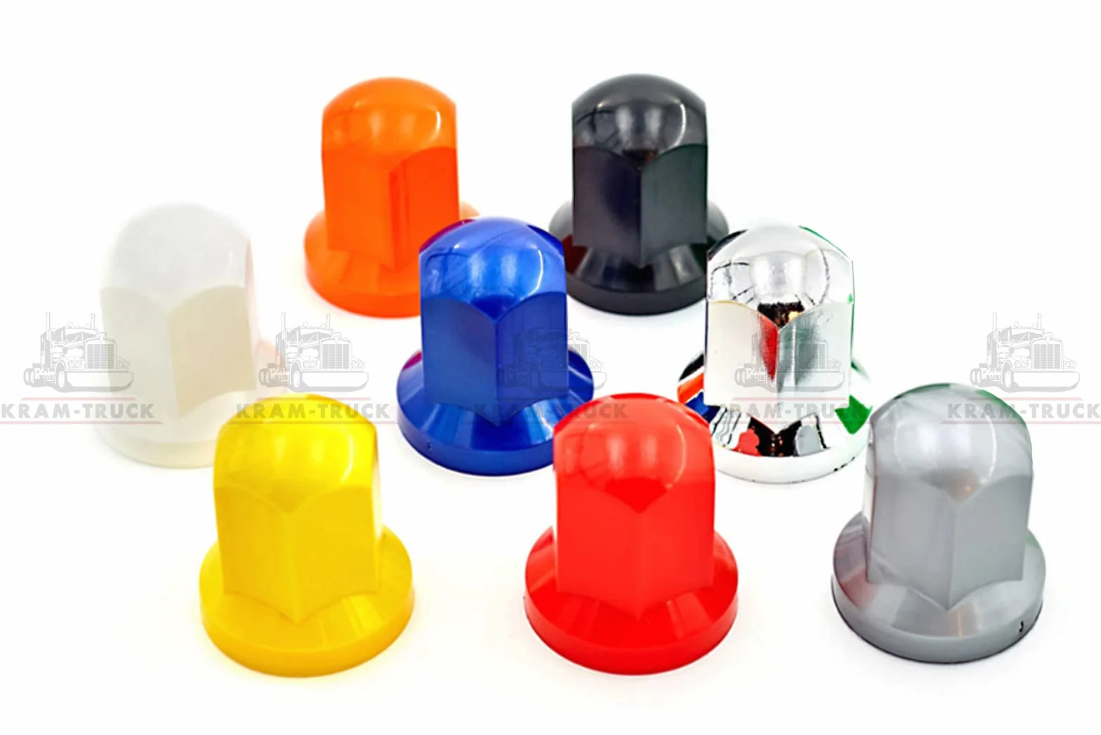 KRAM-TRUCK Tappi Per Dadi Ruota In Plastica Lunghi 32 Mm Giallo Per Camion E Rimorchi