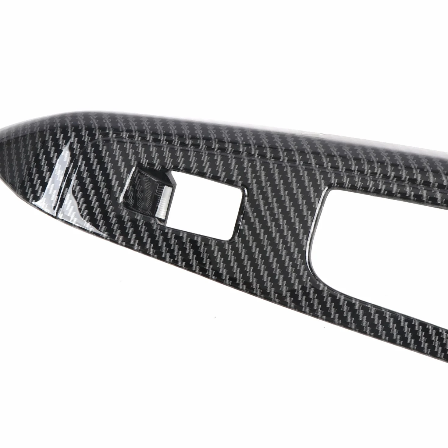 Coperture pannello interruttori porta e finestrino per Ford Puma 2019–2024 (guida a destra) – Rivestimento bracciolo effetto fibra di carbonio in 4 pezzi, compatibile con ST, ST‑Line