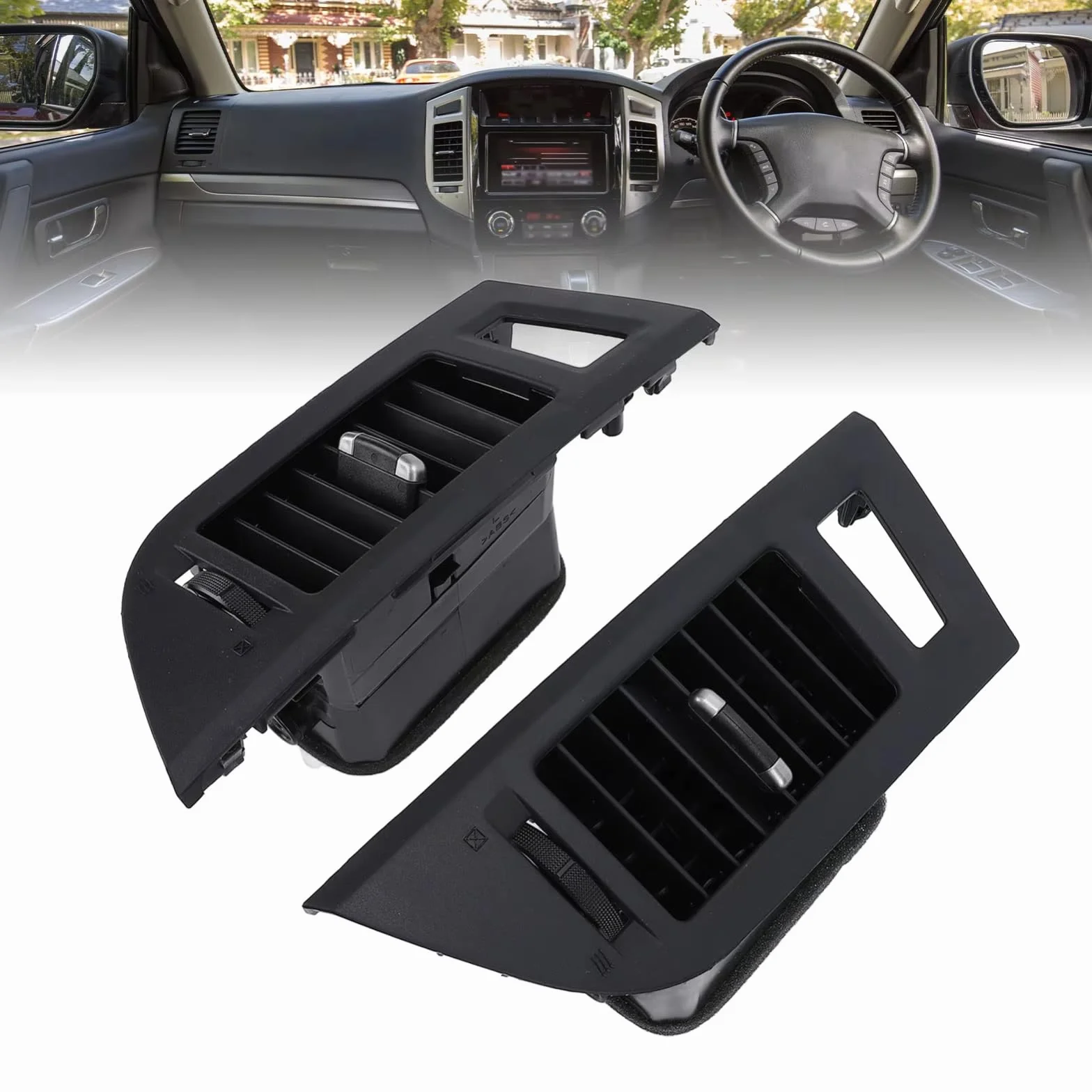 Bocchette Cruscotto Aria Compatibile Con Mitsubishi Per Pajero 4 2006-2021 1 Paio Di Prese D'aria AC Pannello Di Uscita Ricambi Auto Aggiornamenti