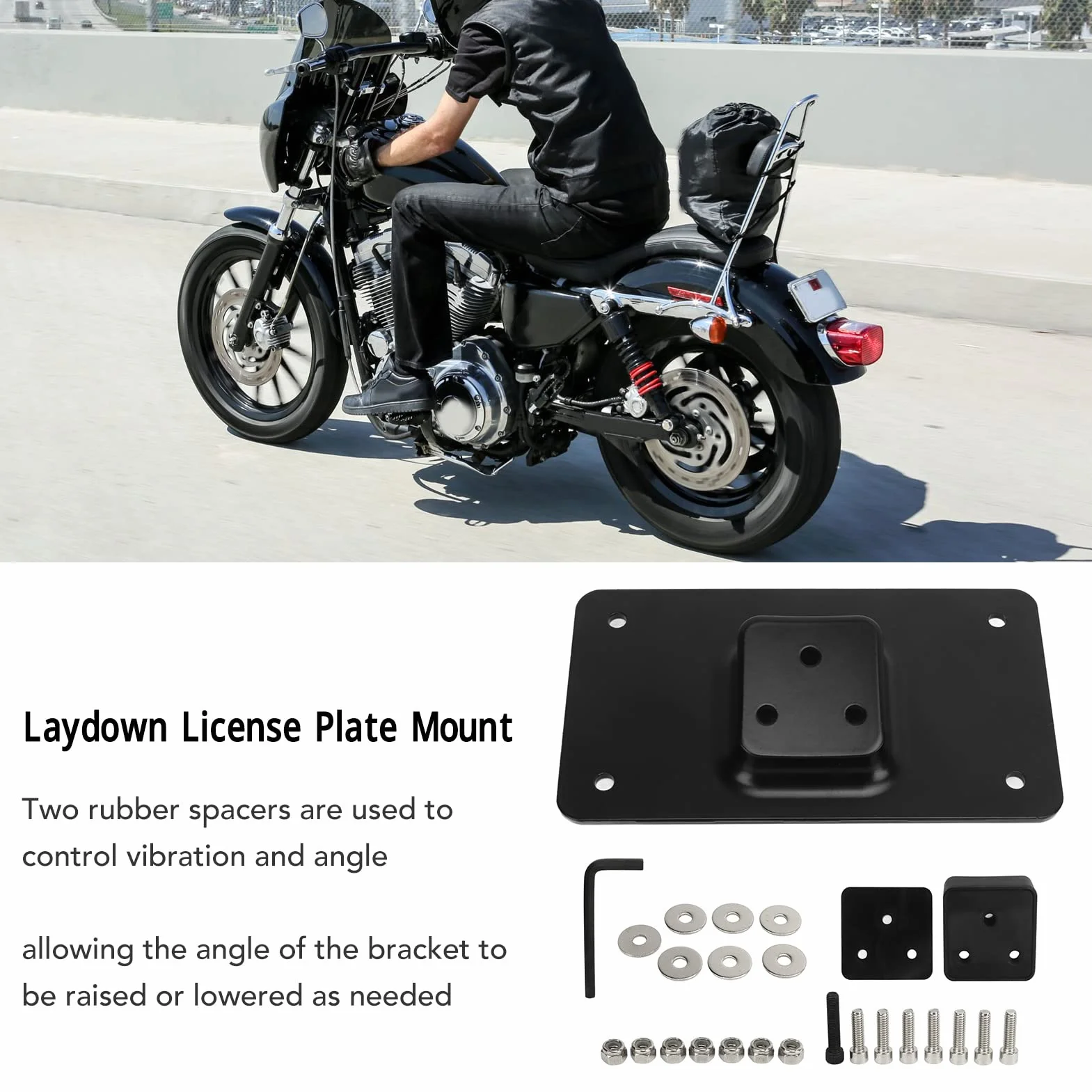 Aramox 3 Hole Mounting Bracket for Big Twin Chrome Plated 1973